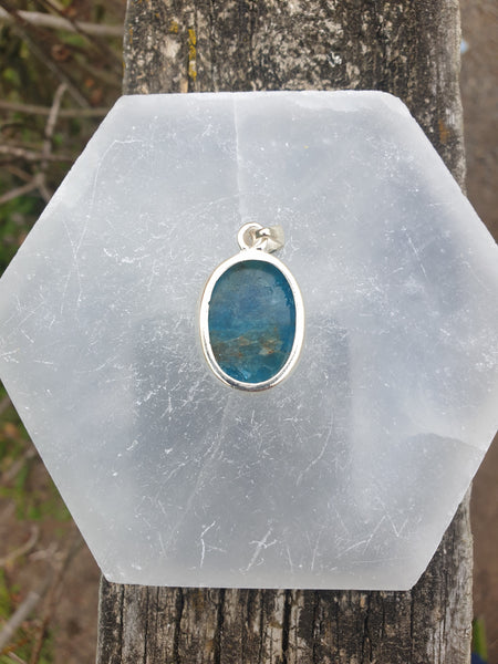 Apatite | Polished Sterling Silver Pendant D