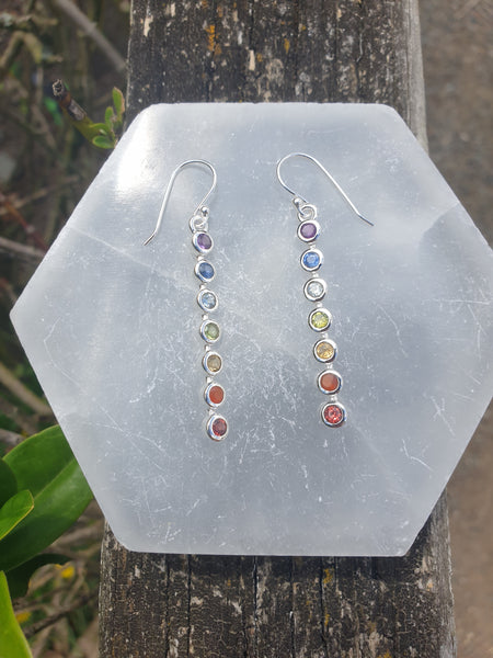 Chakra | Faceted Sterling Silver Earrings