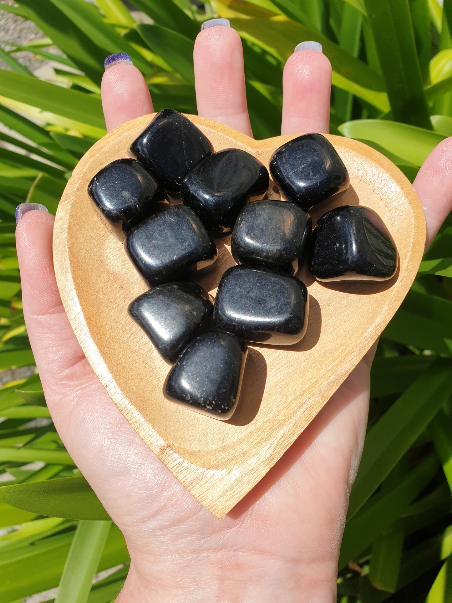 Black Obsidian Tumbled Stones 10 Pack Valued at $30