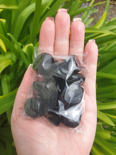 Black Obsidian Tumbled Stones 10 Pack $20 Valued at $30