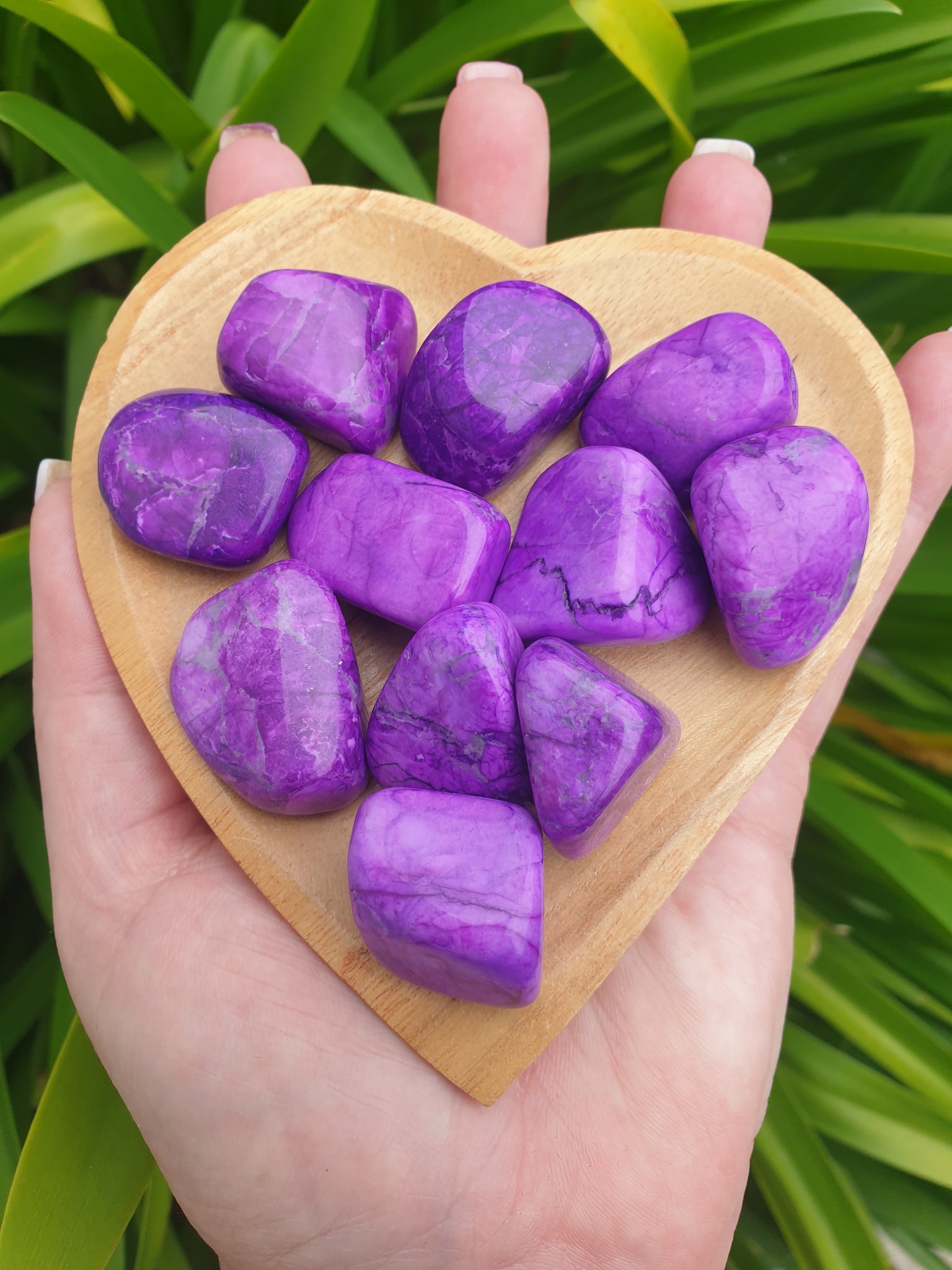 Howlite Purple Tumbled Stone