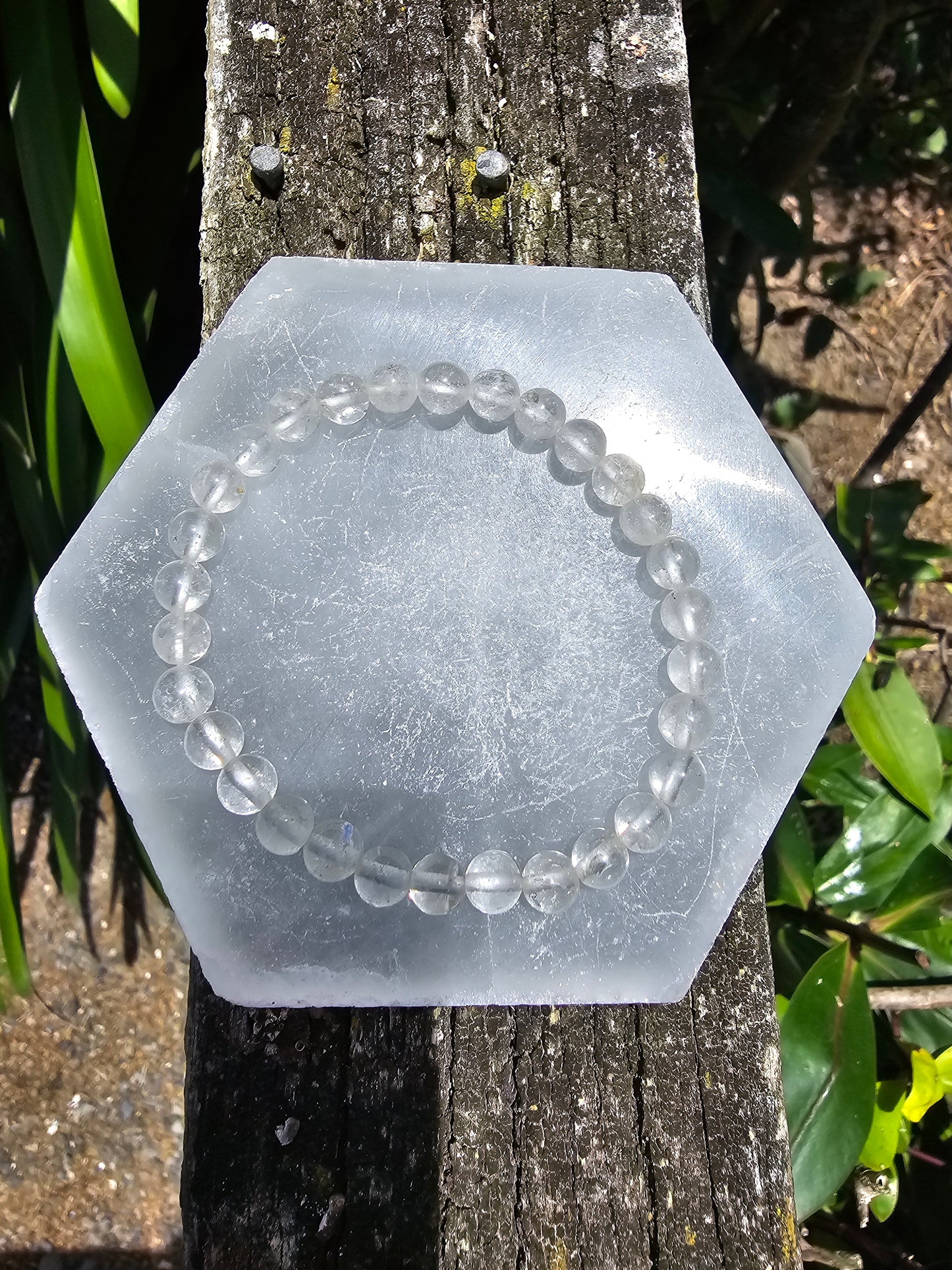 Clear Quartz | Round Bead Bracelet 6 mm