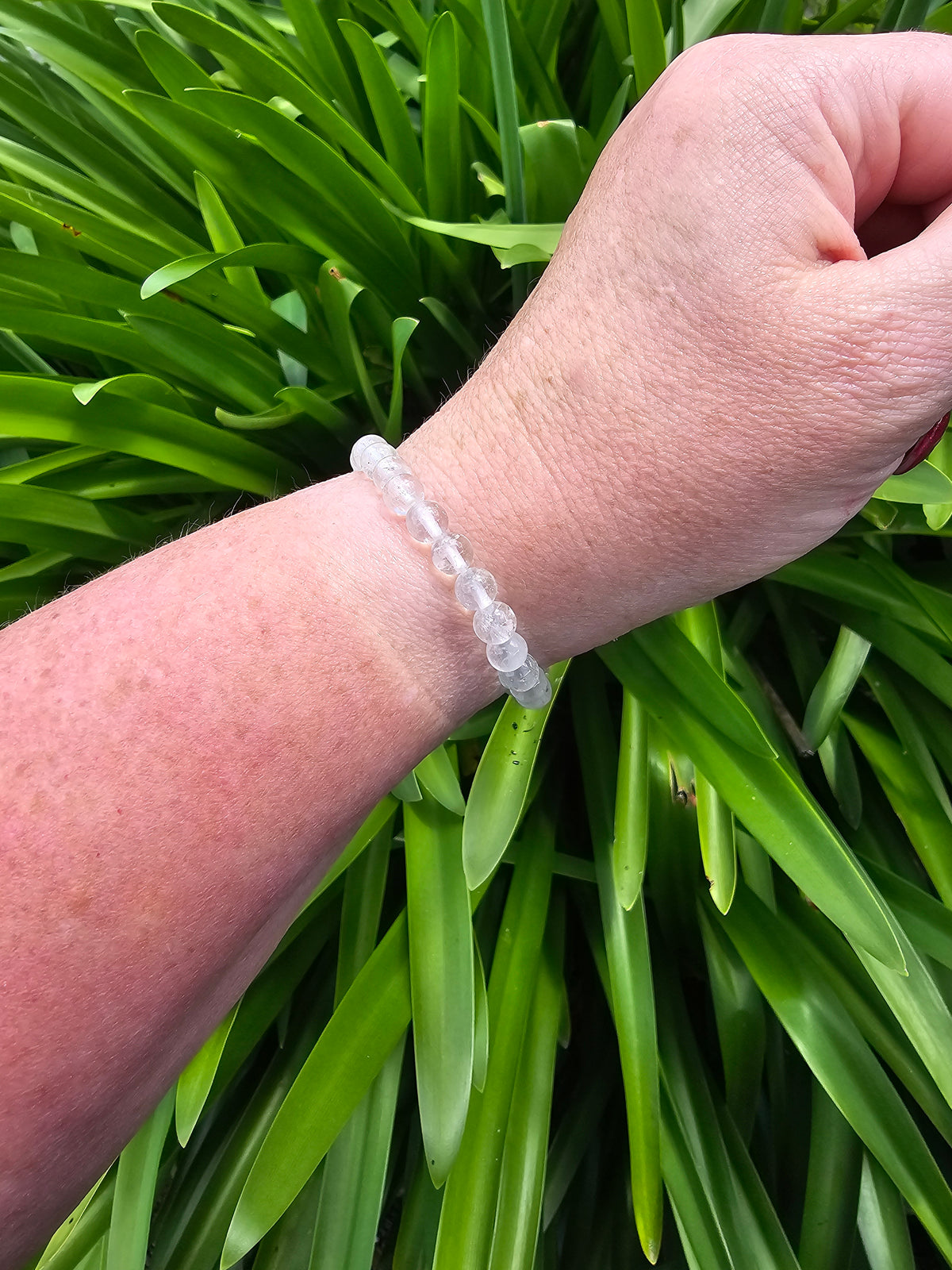 Clear Quartz | Round Bead Bracelet 6 mm