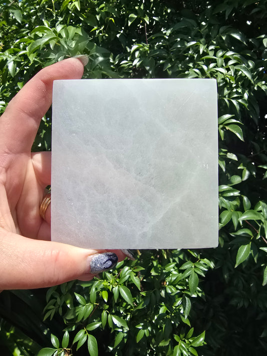 Selenite Charging  Plate Square Large