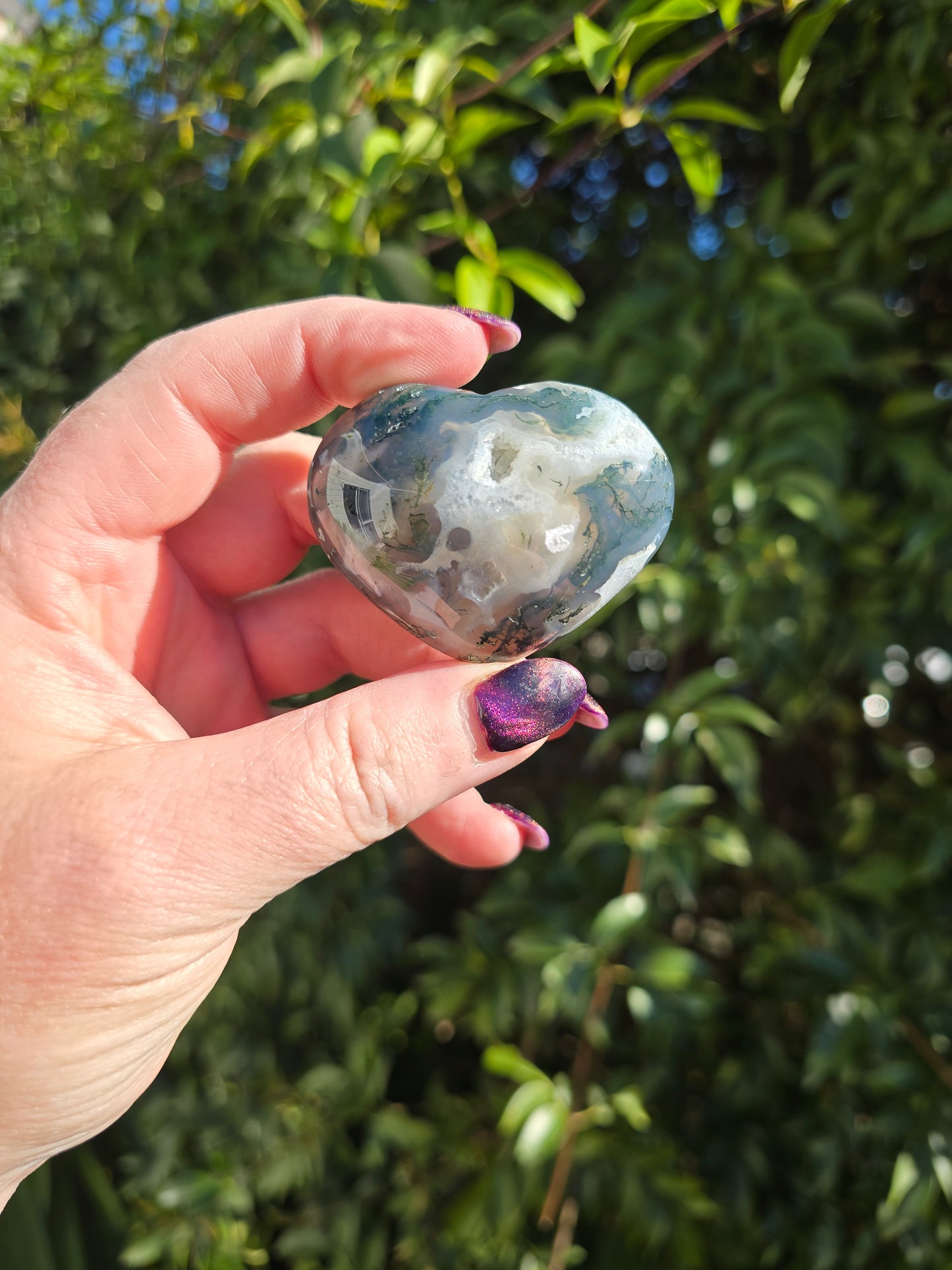 Moss Agate Heart E