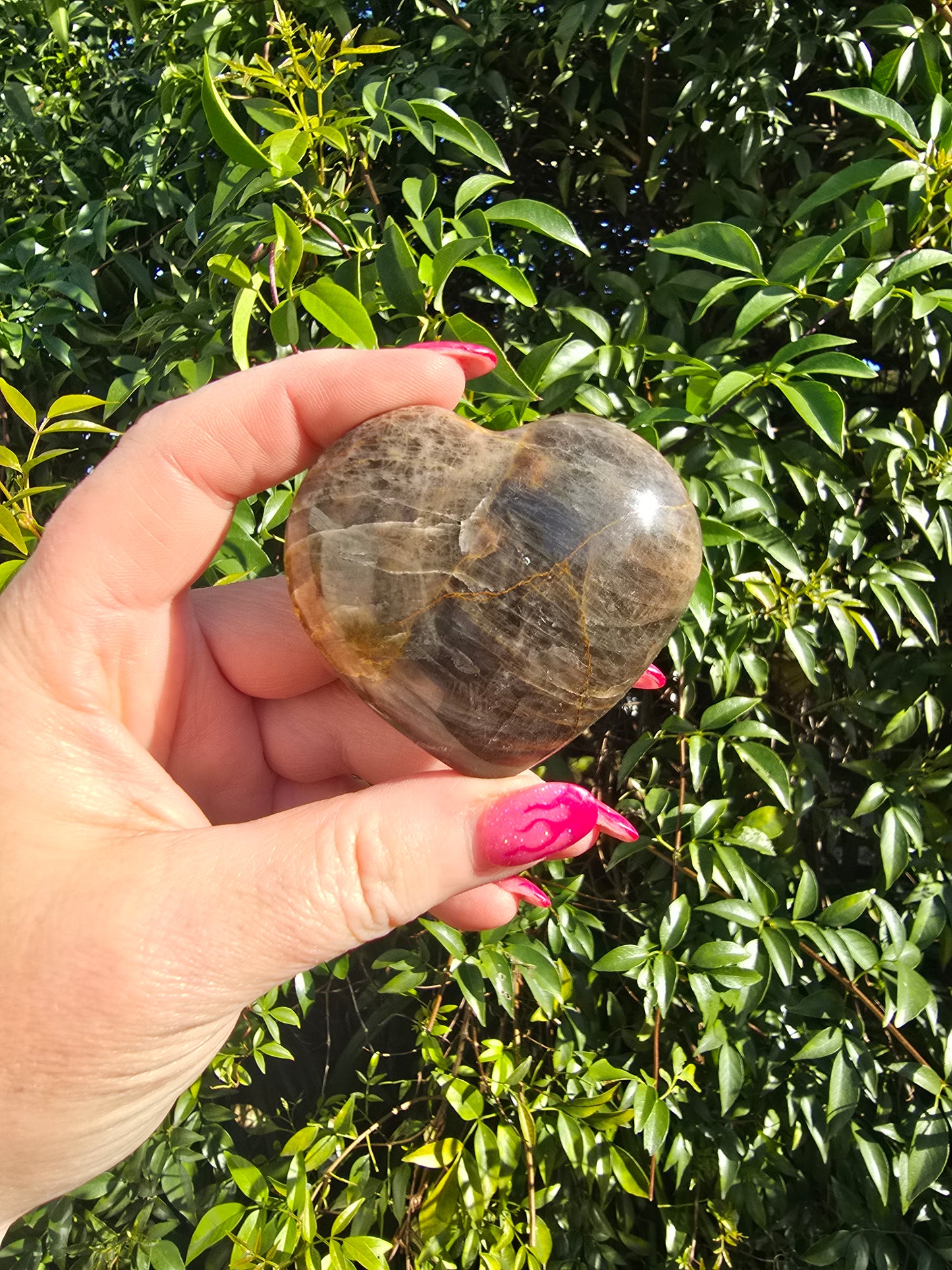 Black Moonstone Heart C