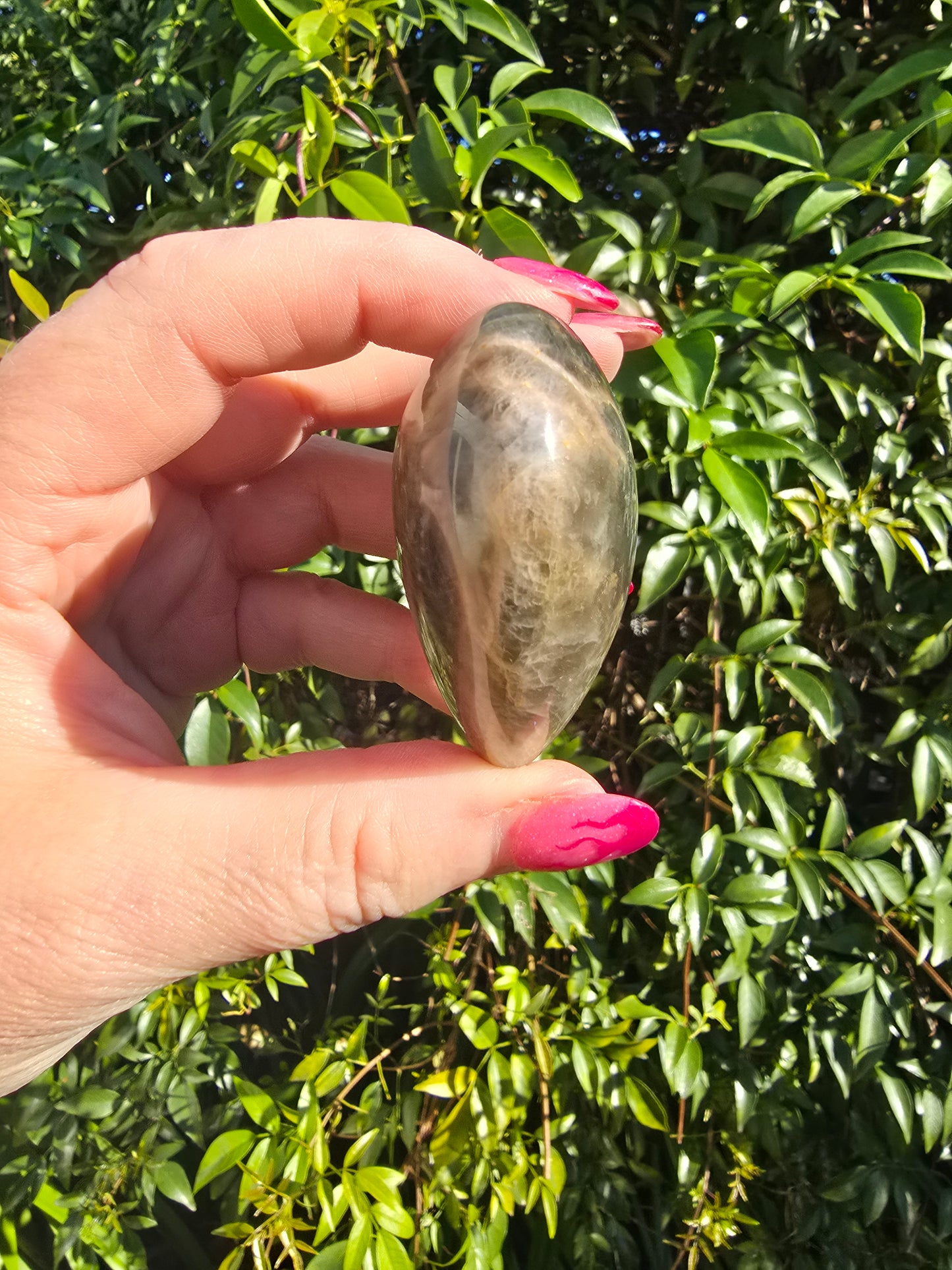 Black Moonstone Heart D