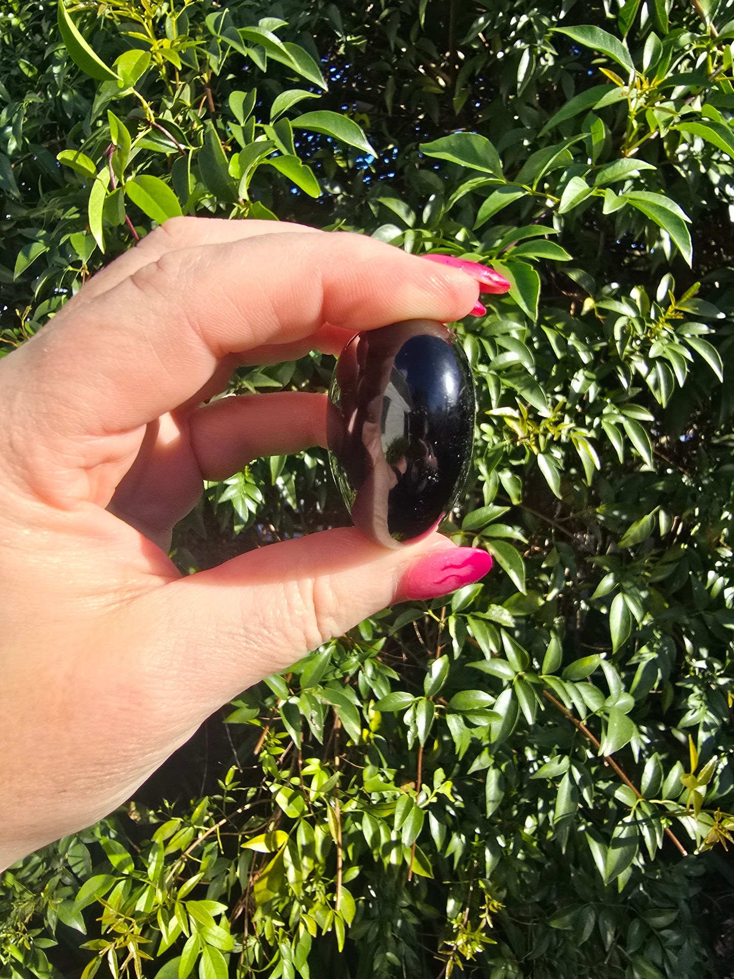 Silver Sheen Obsidian Heart B