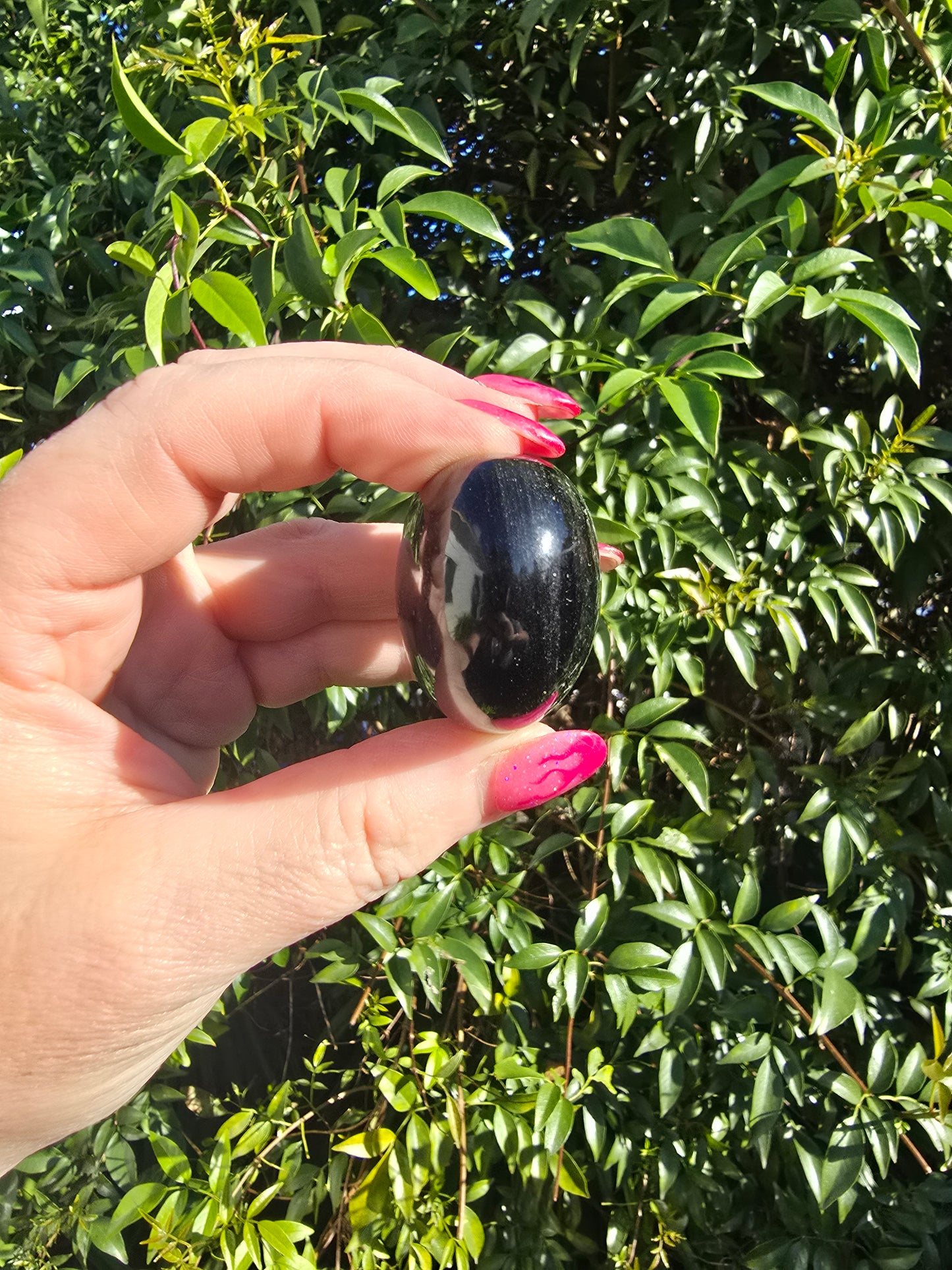 Silver Sheen Obsidian Heart C