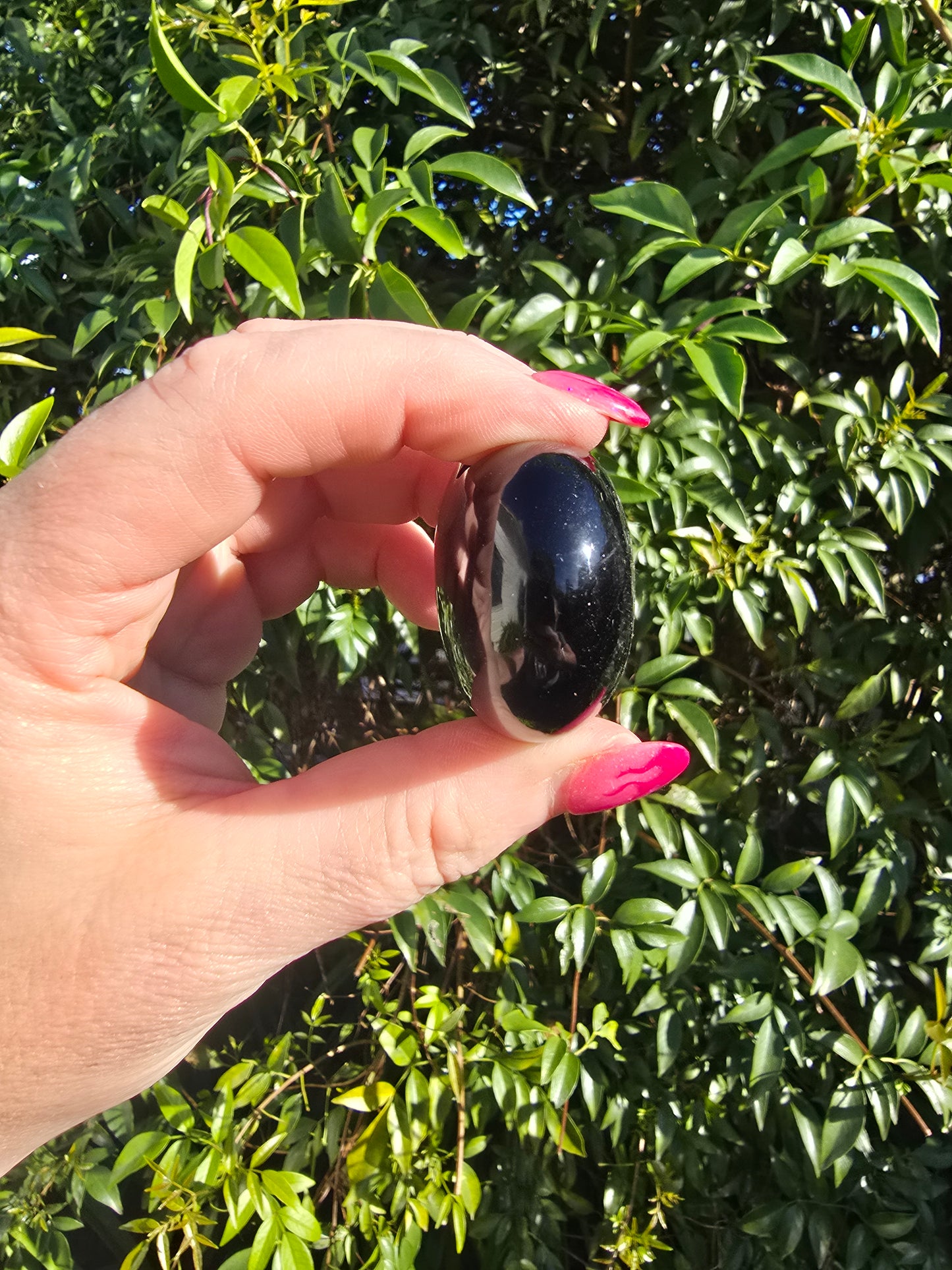 Silver Sheen Obsidian Heart D