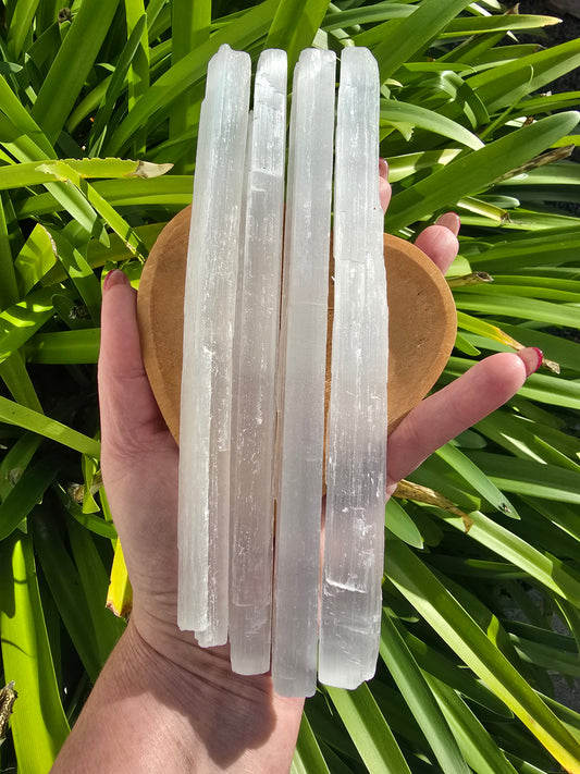 Selenite Rough Rods Long