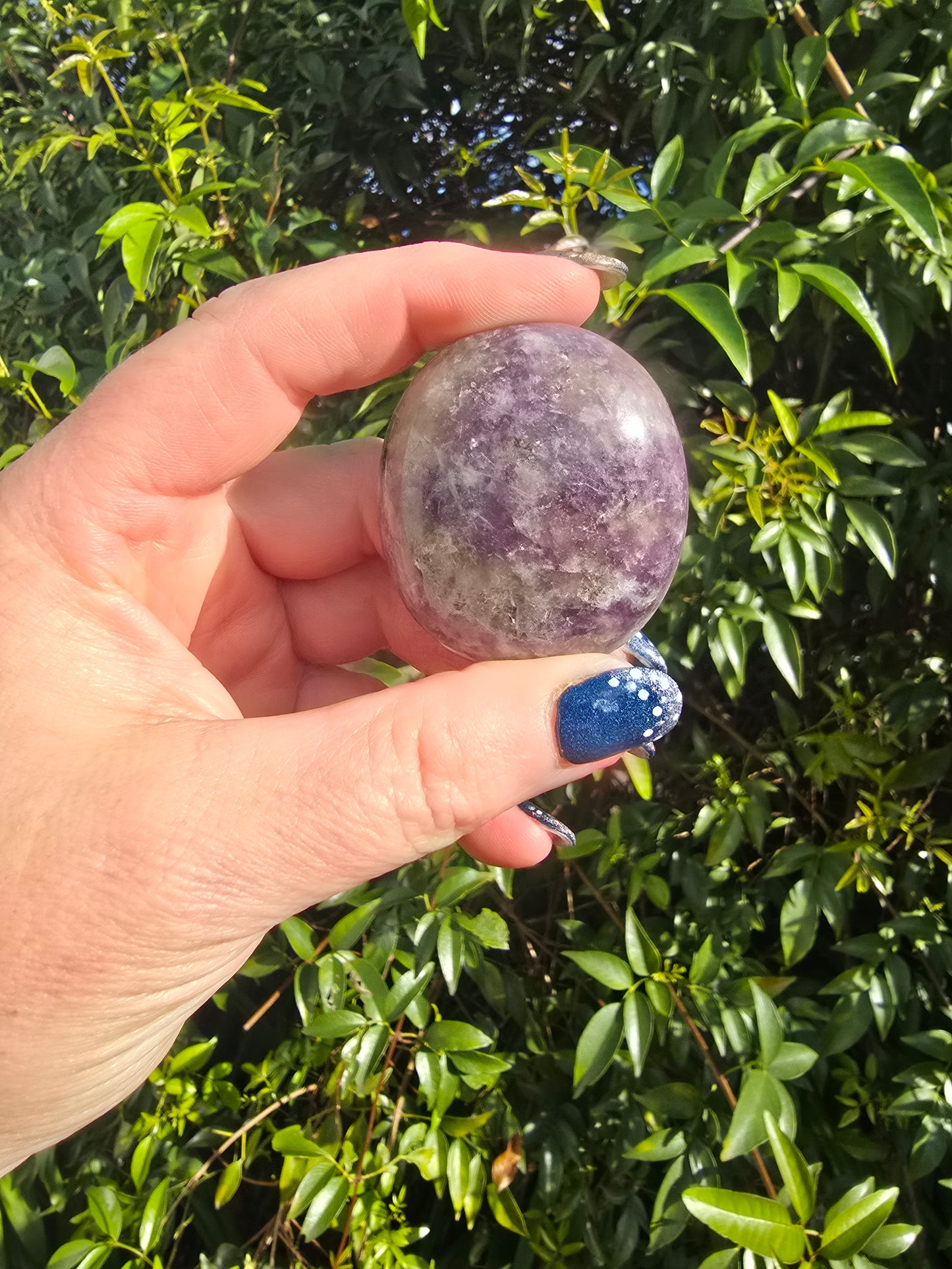 Lepidolite Palm Stone A