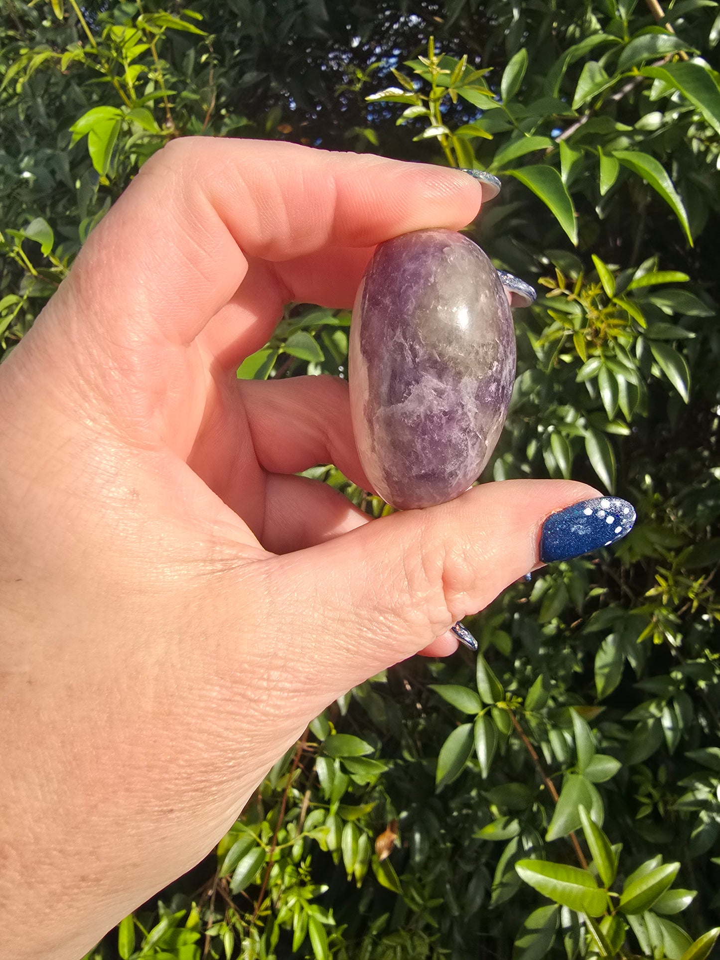 Lepidolite Palm Stone A