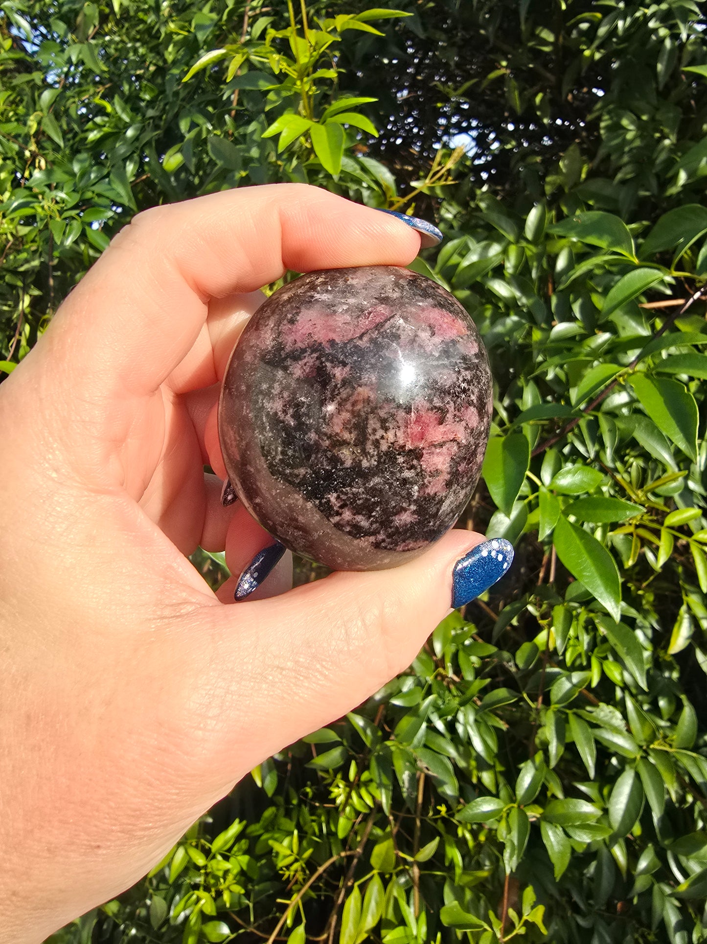 Rhodonite Palm Stone B