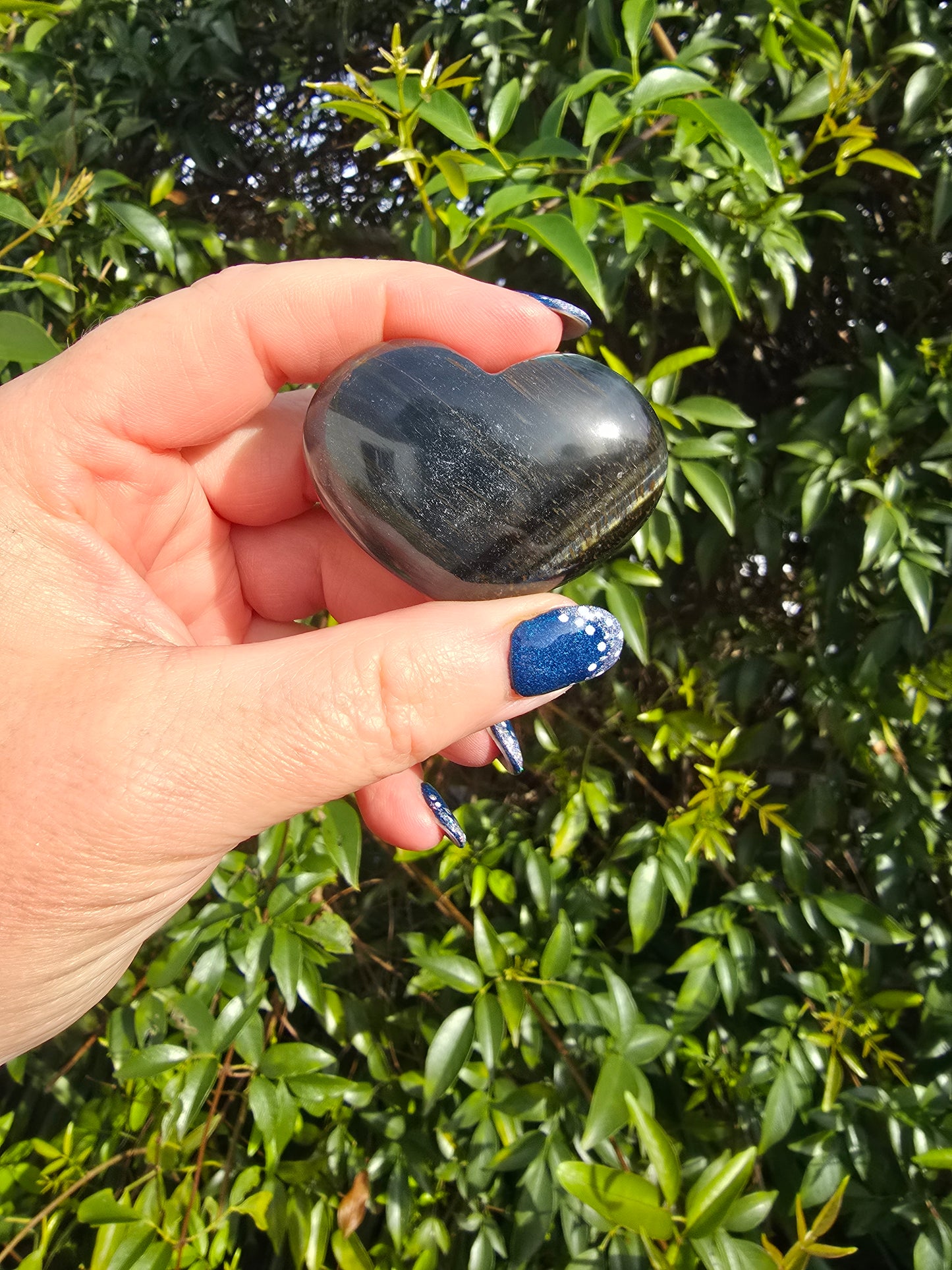 Blue Tigers Eye Heart B