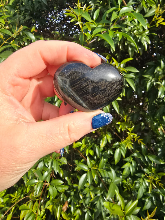 Blue Tigers Eye Heart B