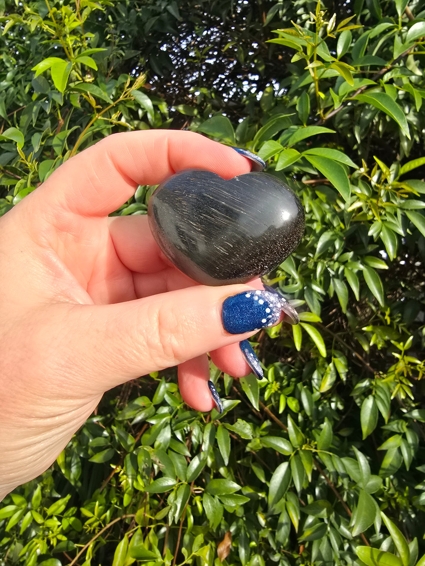 Blue Tigers Eye Heart E