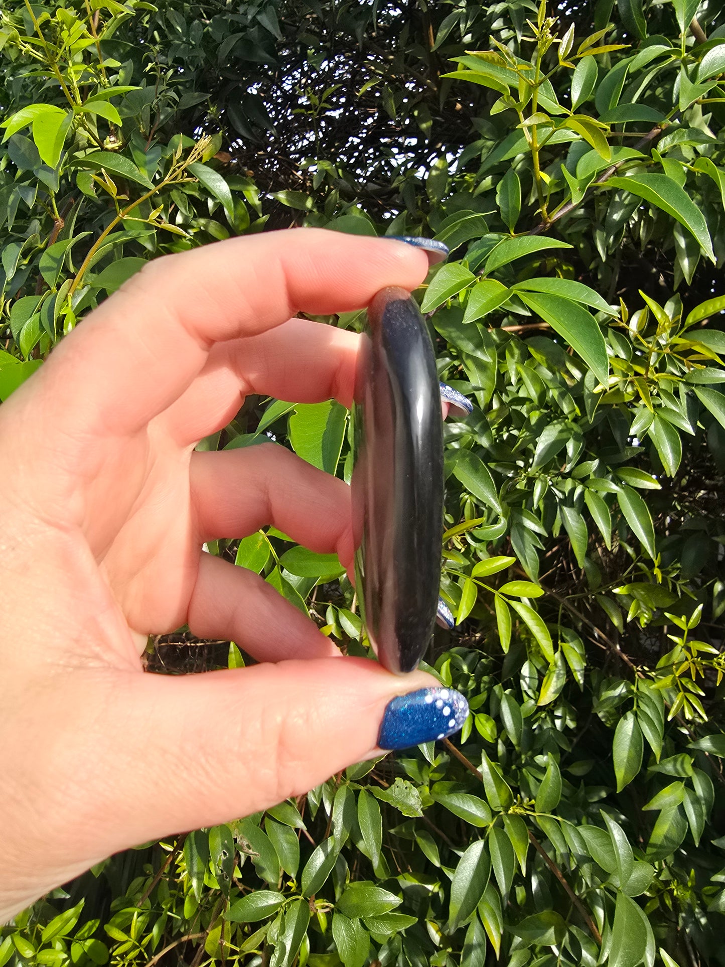 Blue Tigers Eye Palm Stone B