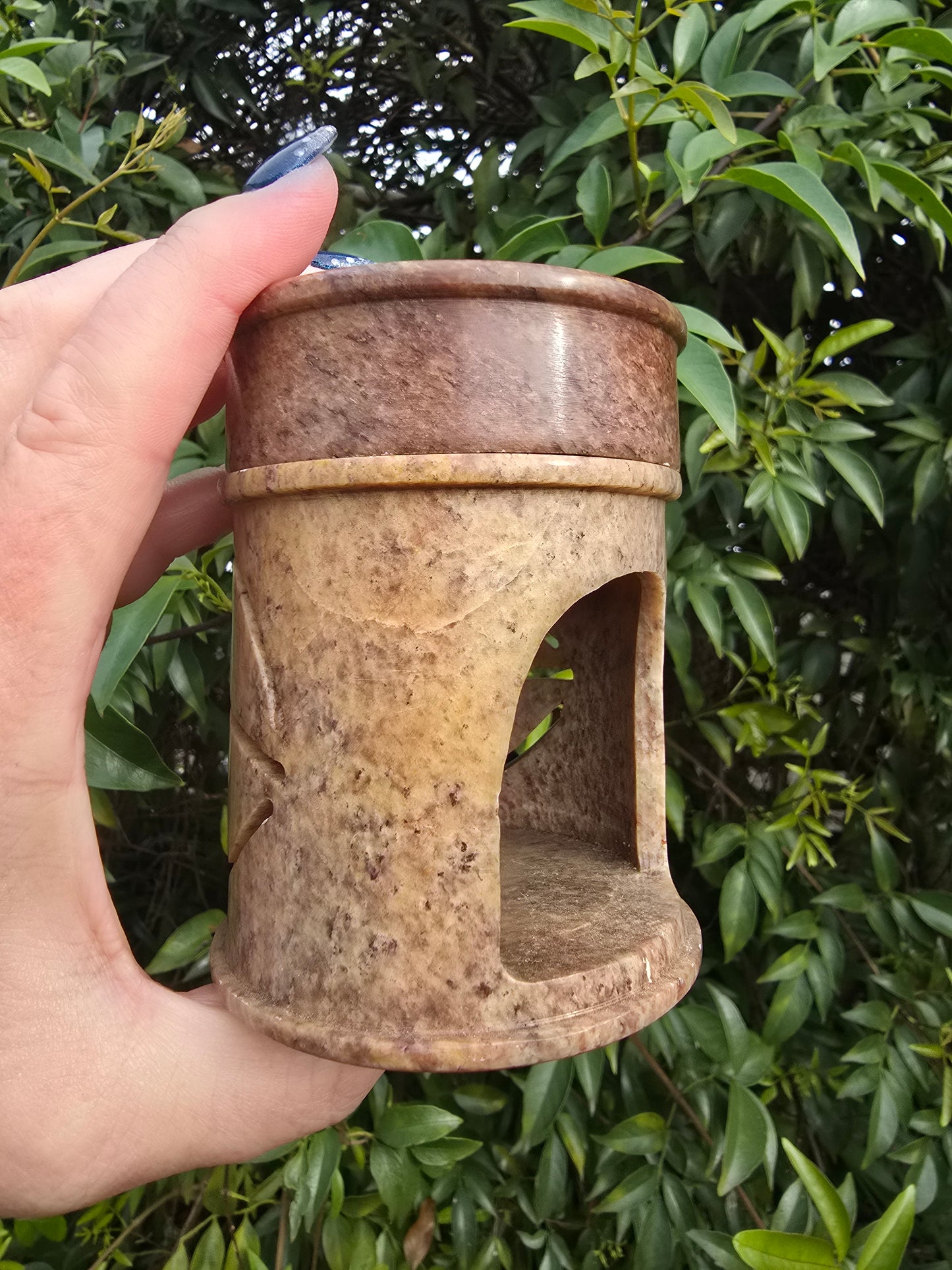 Soapstone Carved Large Oil Burner G