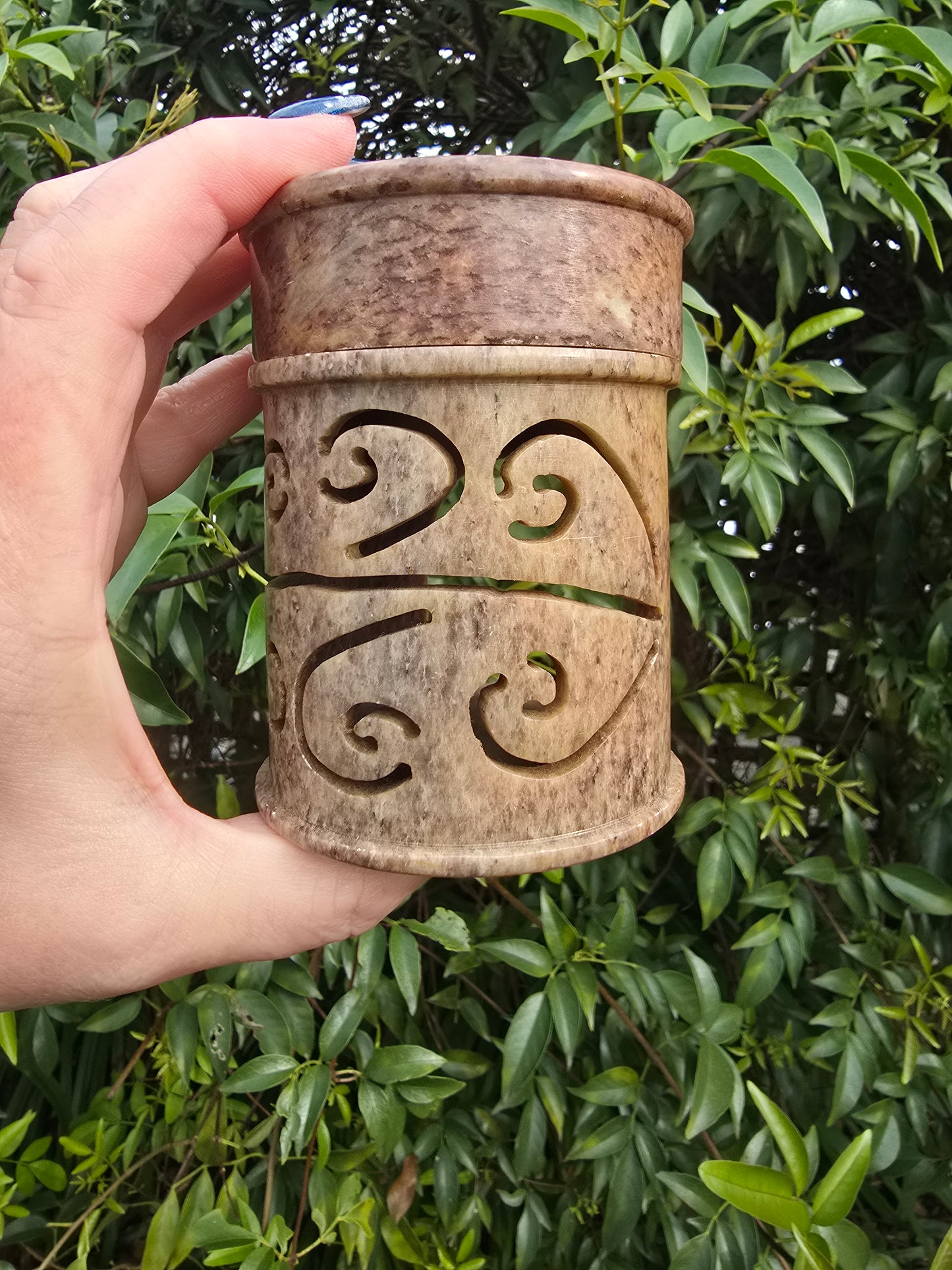 Soapstone Carved Large Oil Burner G