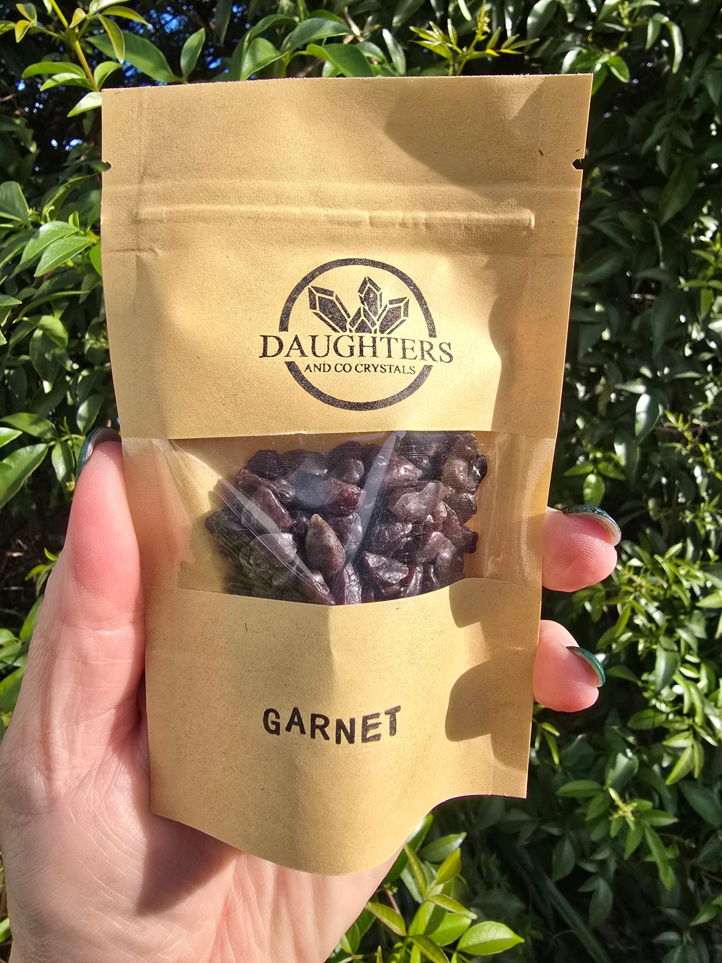 Garnet Crystal Chip 100 gms bag