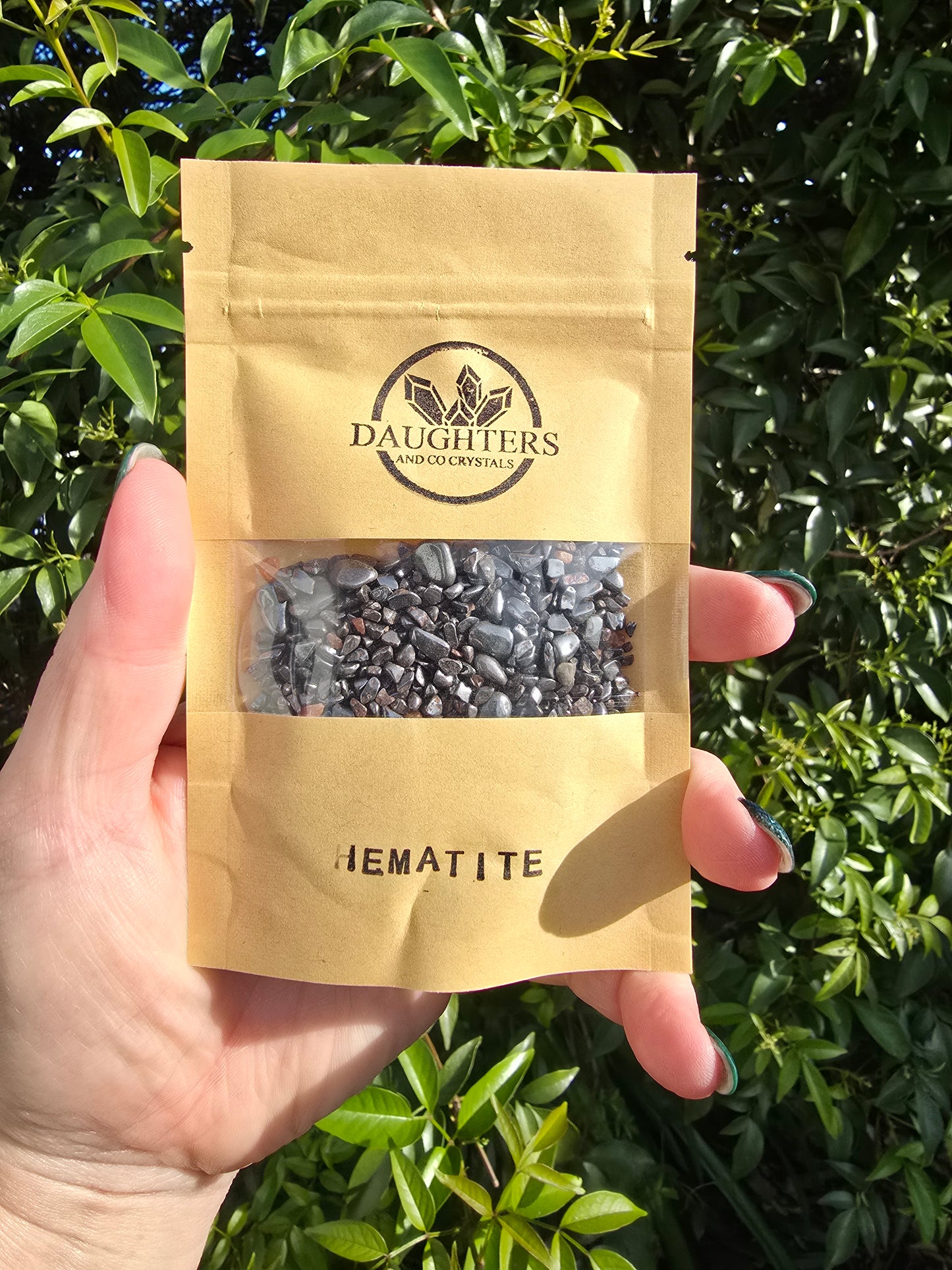 Hematite Crystal Chip 100 gms bag