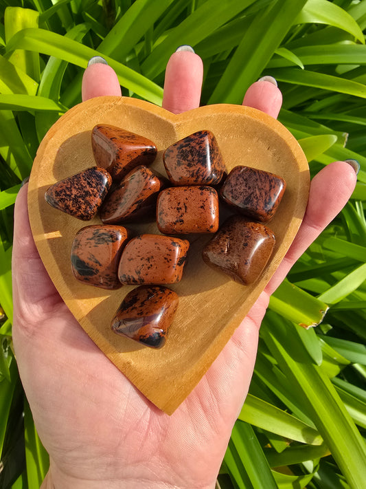 Mahogany Obsidian Tumbled Stones 10 Pack Valued at $40