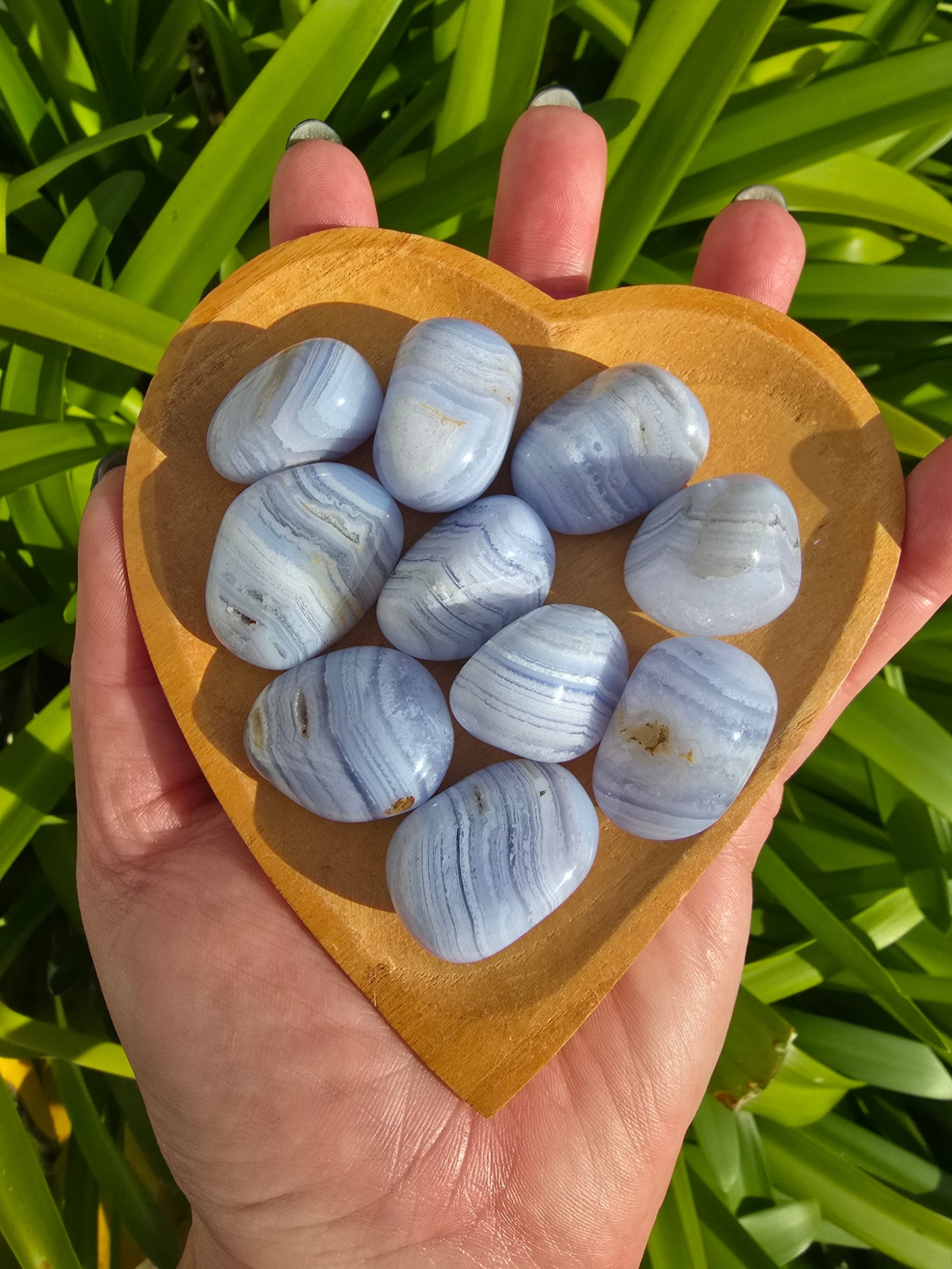 Blue Lace Agate Tumbled Stone