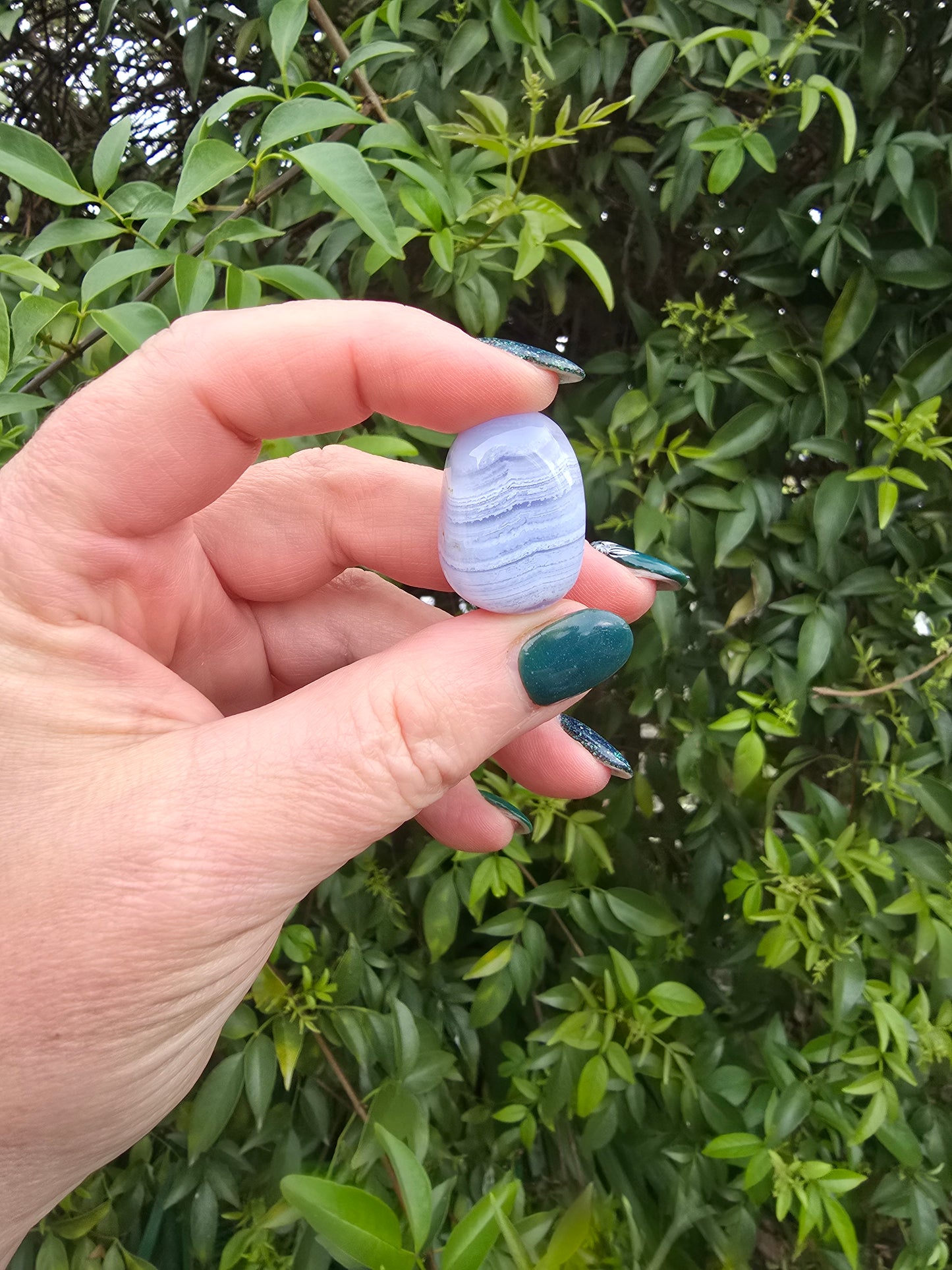 Blue Lace Agate Tumbled Stone