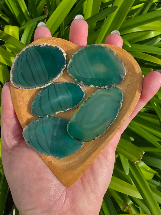 Agate Slice | Green Small