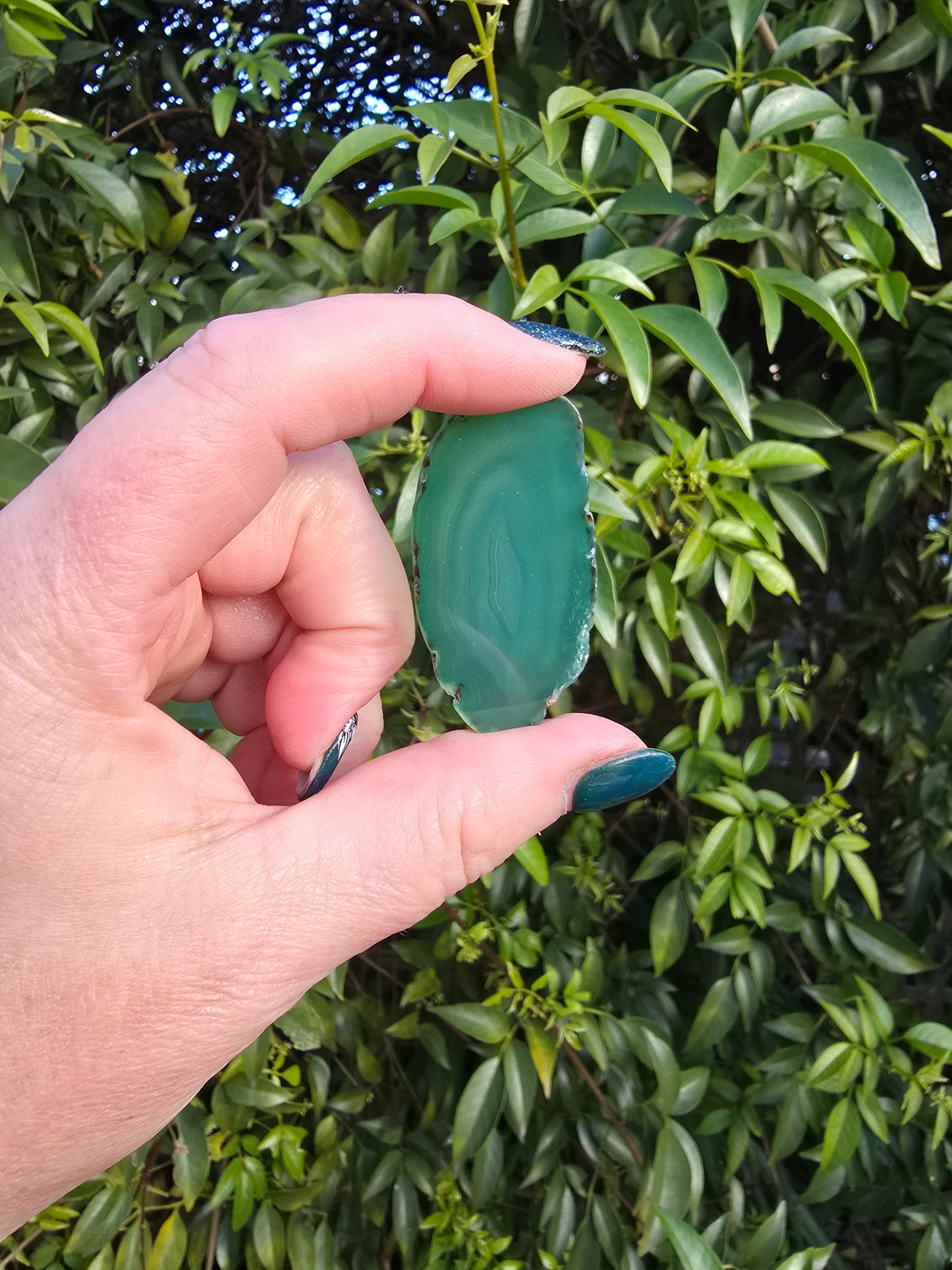 Agate Slice | Green Small