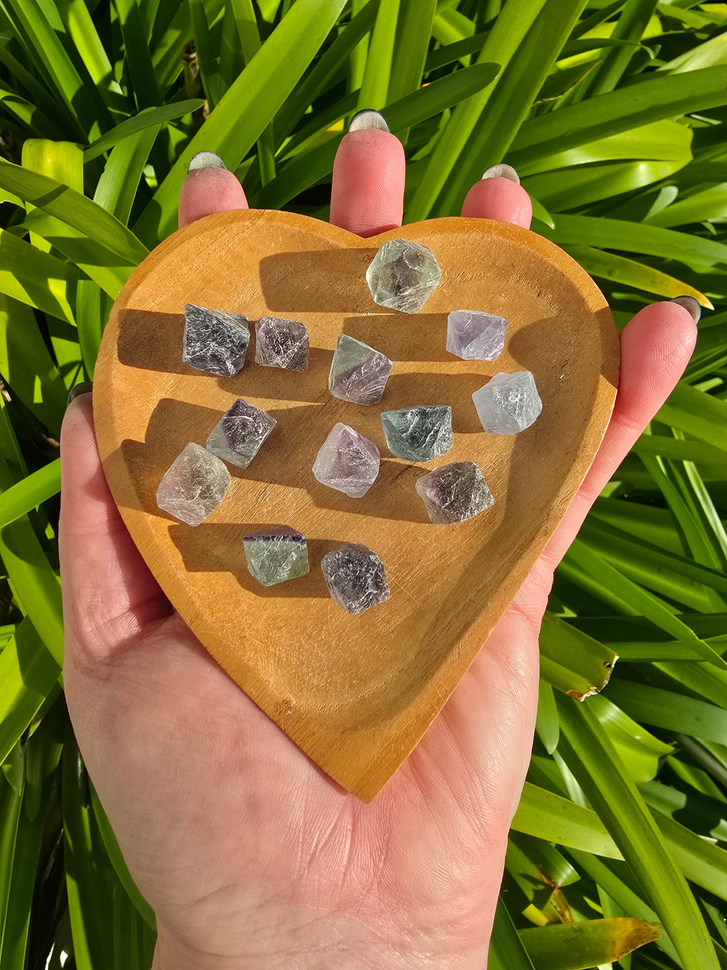 Rainbow Fluorite Octahedron Piece Medium