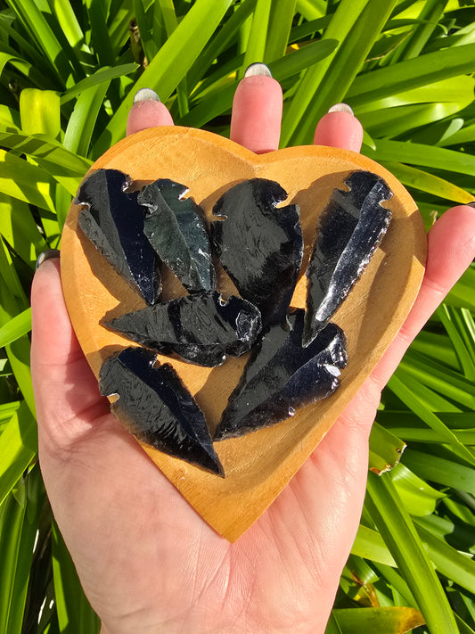 Black Obsidian Carved Arrow Head