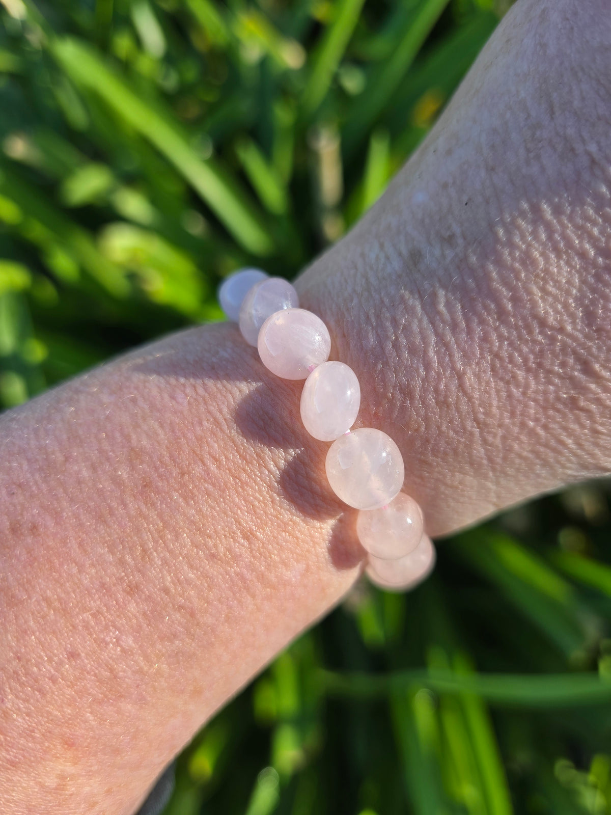 Rose Quartz | Nugget Bead Bracelet 10 mm
