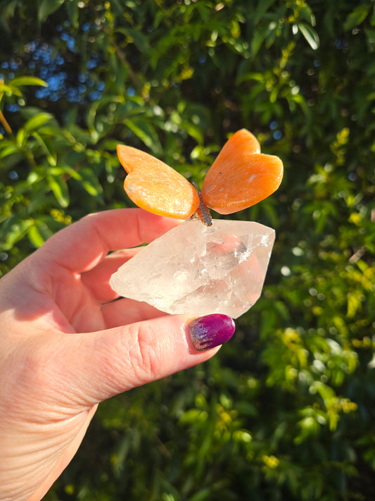 Orange Calcite Butterfly A