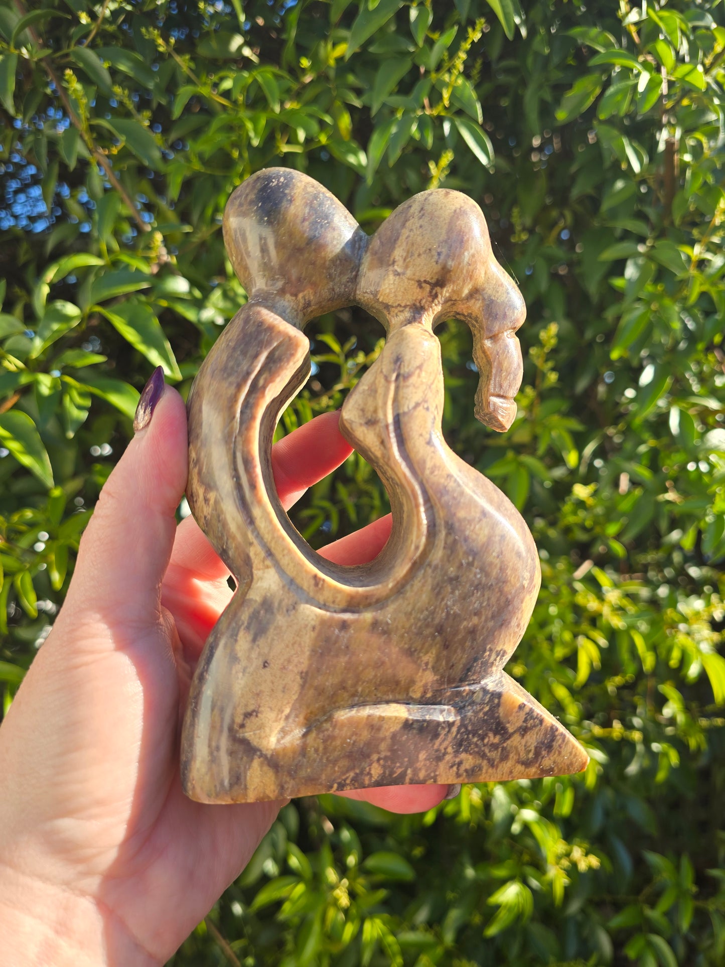 Kissing Couple Soapstone Piece C
