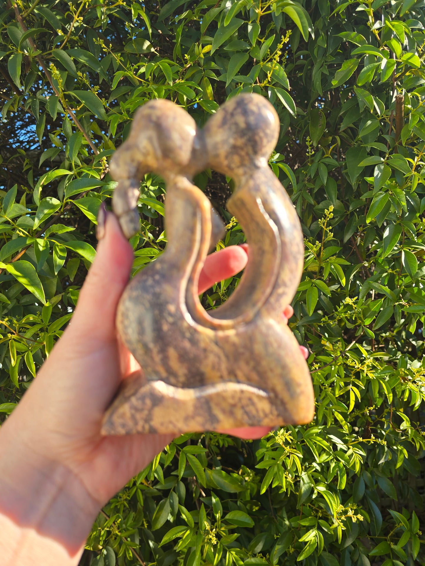 Kissing Couple Soapstone Piece C