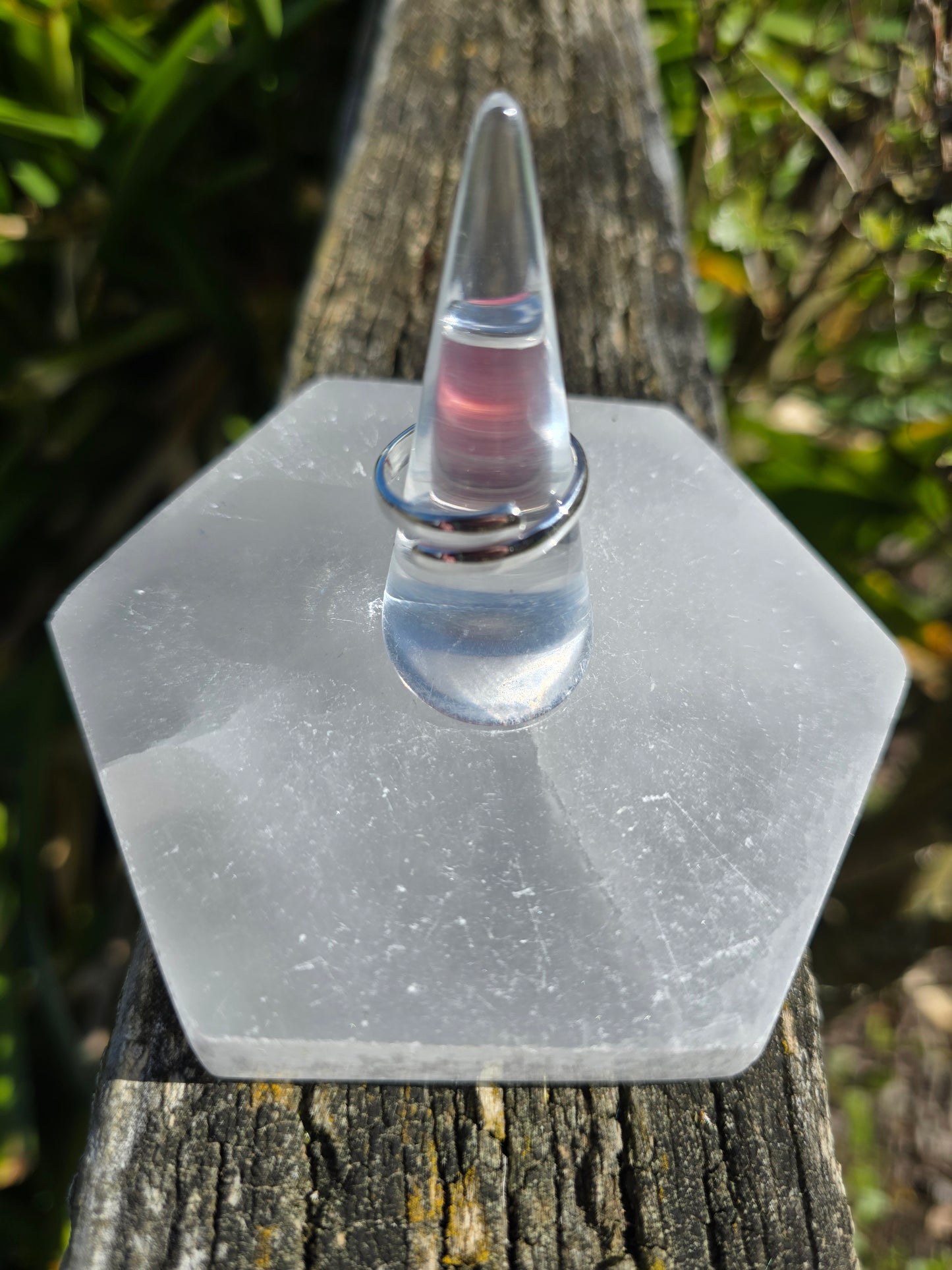 Pink Thulite | Polished Sterling Silver Adjustable Ring A