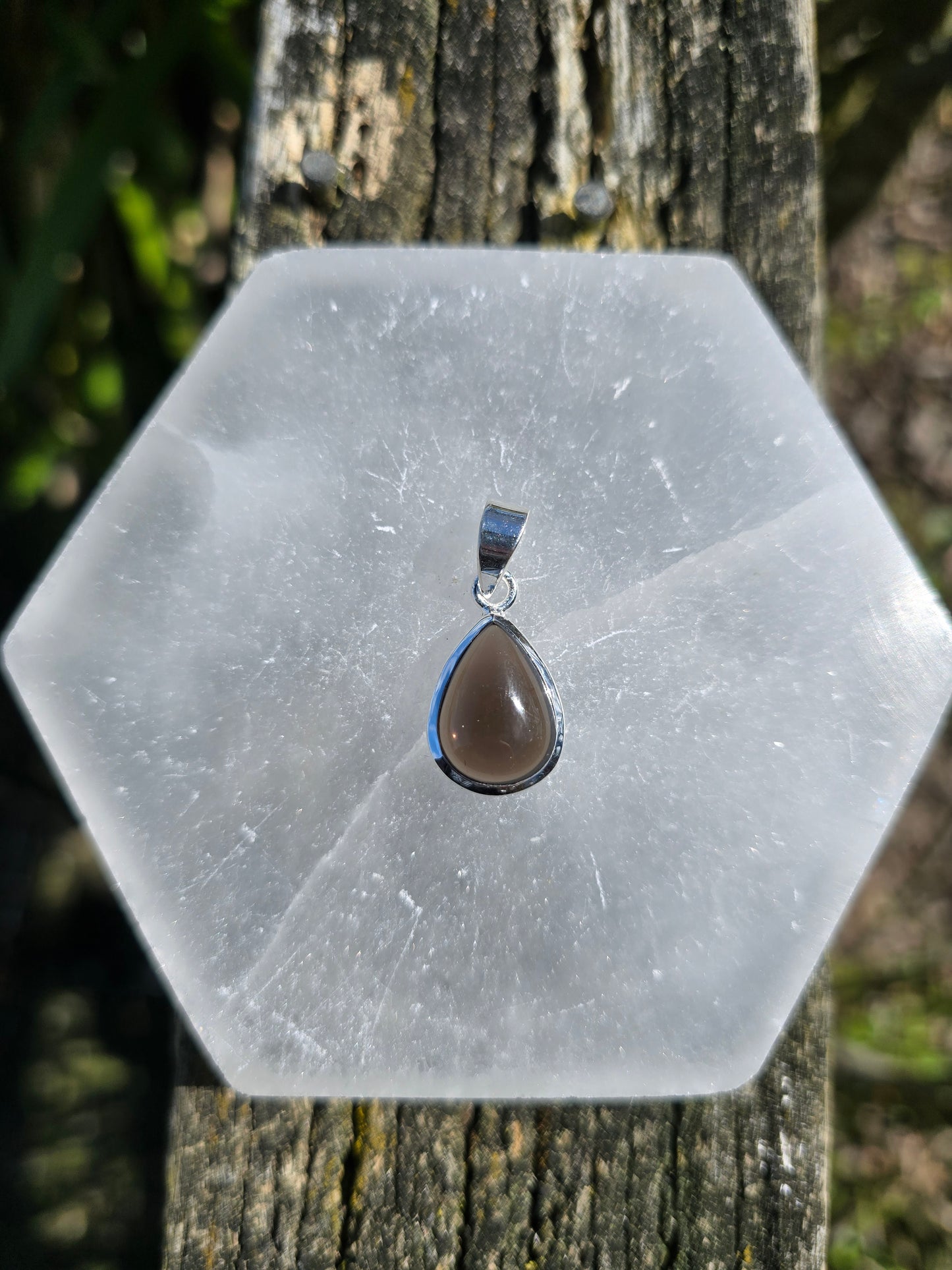 Smoky Quartz | Polished Sterling Silver Pendant C