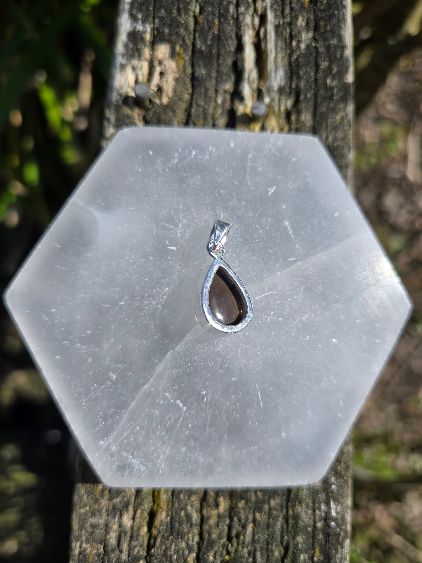Smoky Quartz | Polished Sterling Silver Pendant C