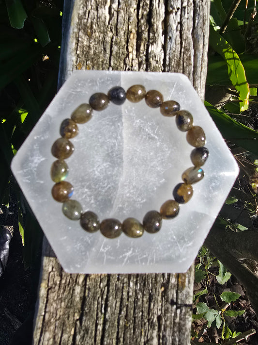 Labradorite | Small Nugget Bead Bracelet