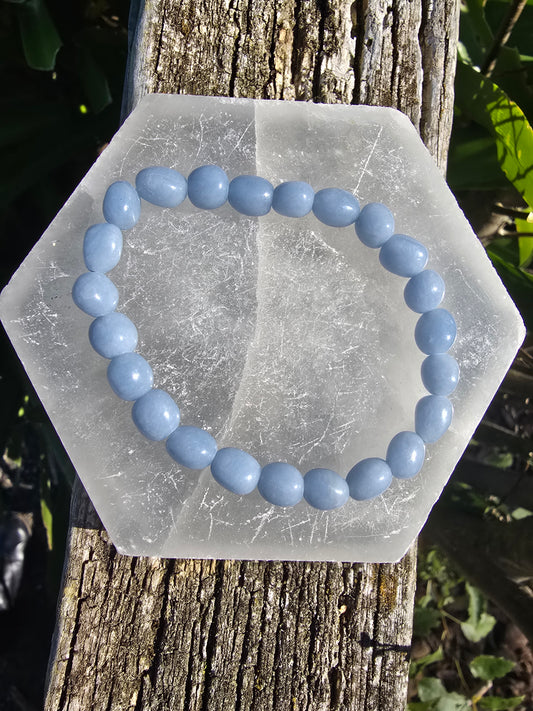 Angelite | Small Nugget Bead Bracelet