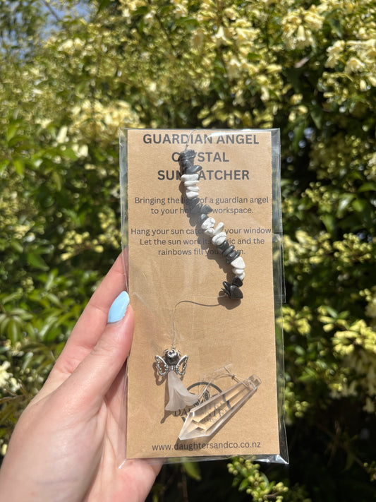 Howlite & Hematite | Guardian Angel Point Sun Catcher