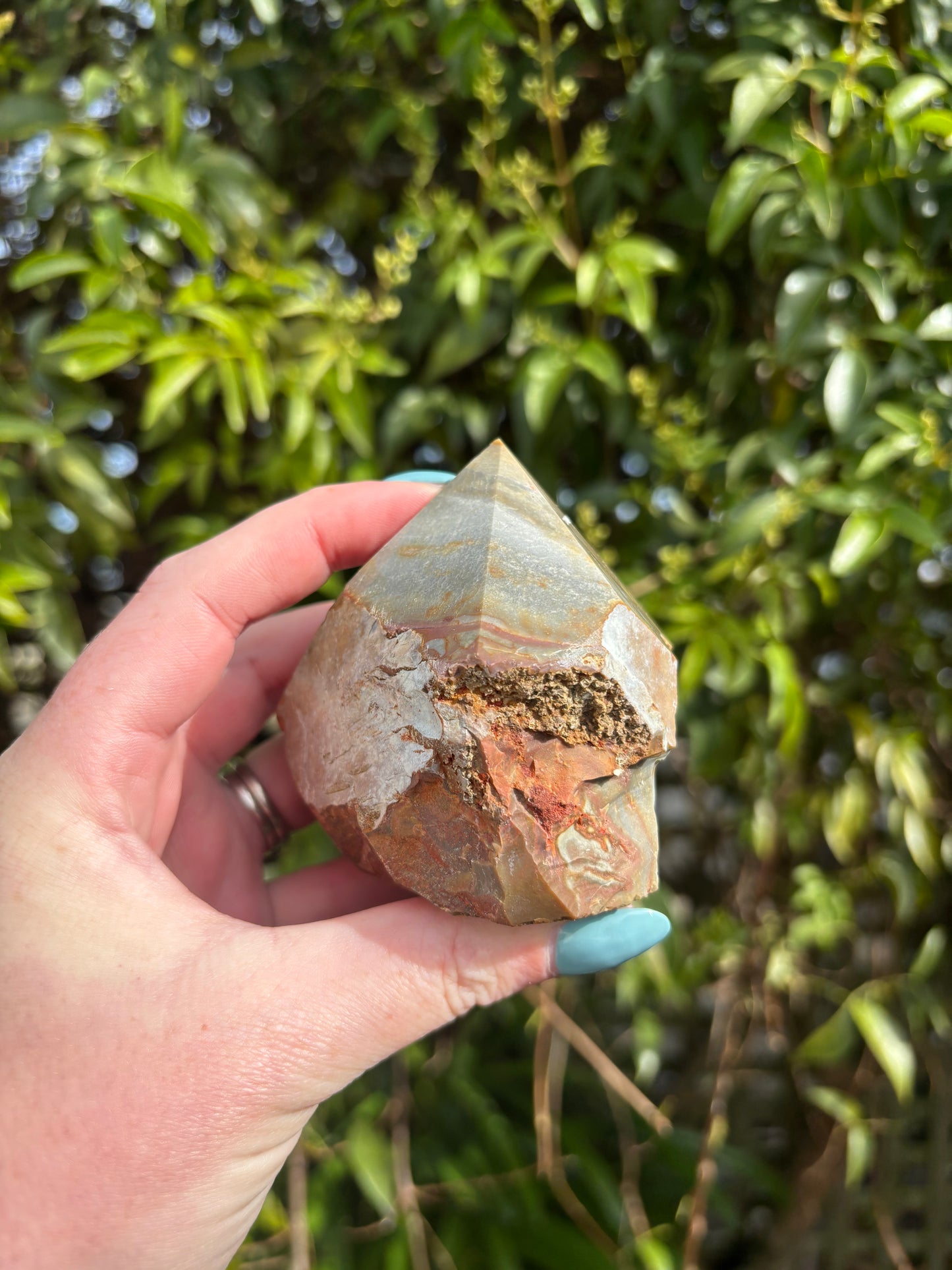 Polychrome Jasper Semi Polished Point A