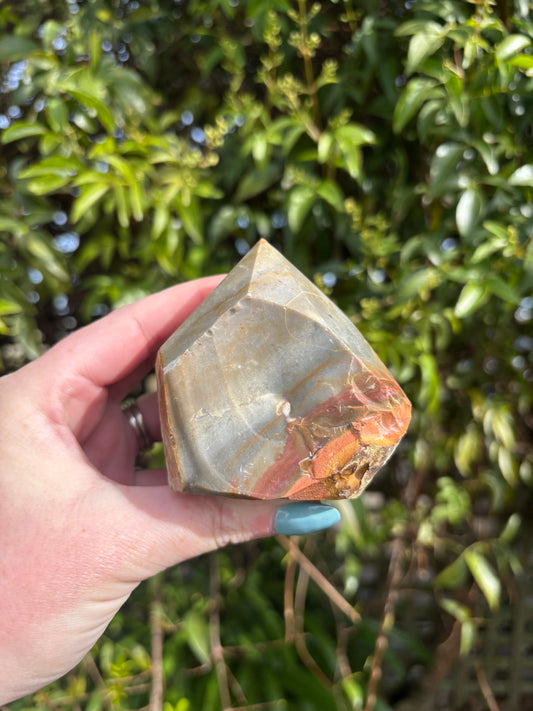 Polychrome Jasper Semi Polished Point A