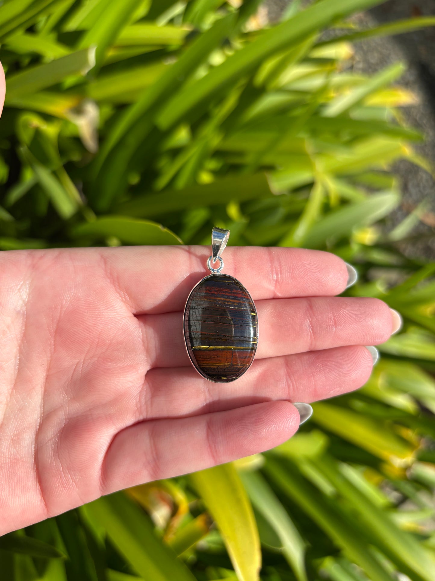 Tigers Iron | Polished Sterling Silver Pendant A