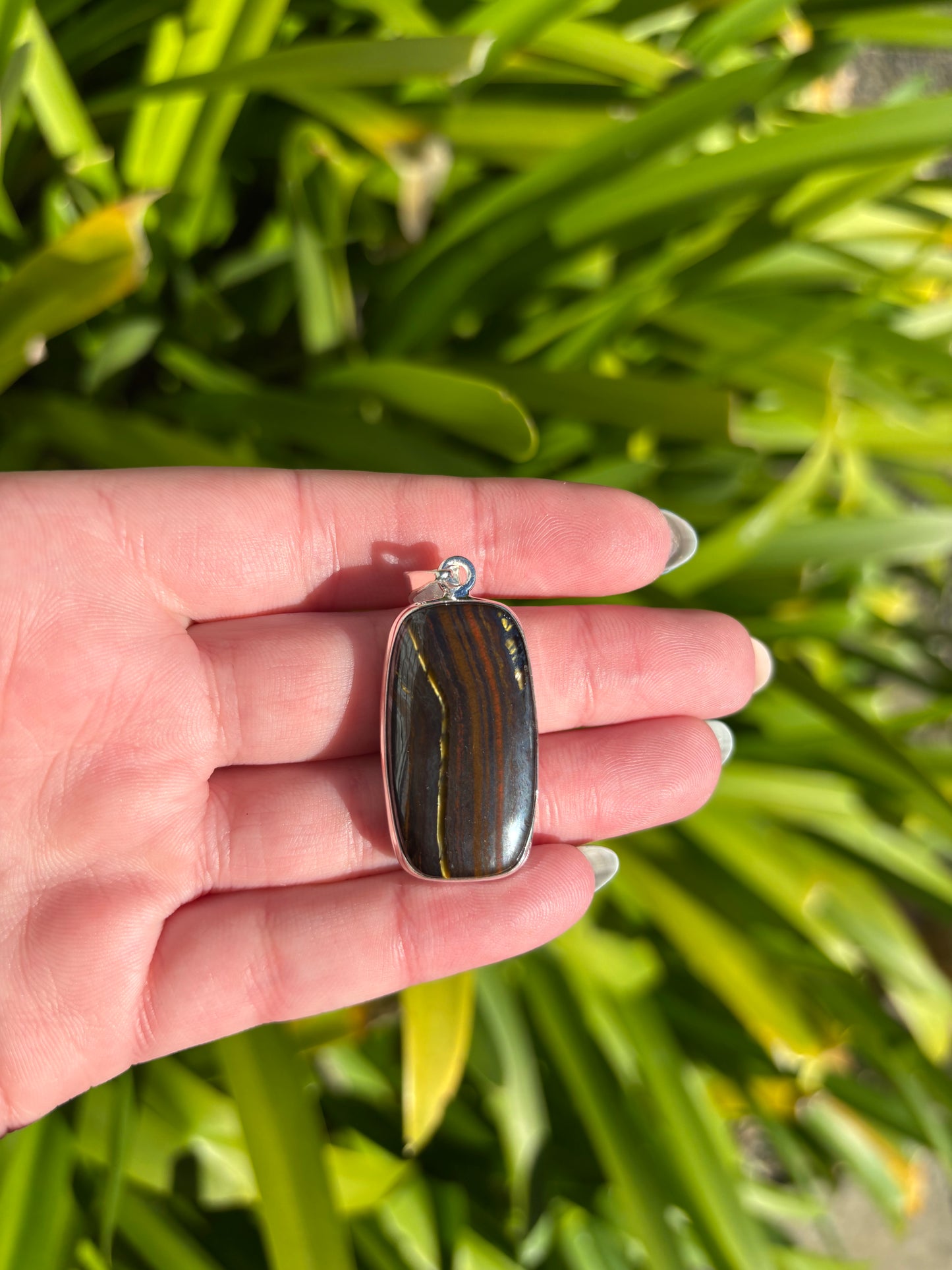 Tigers Iron | Polished Sterling Silver Pendant B