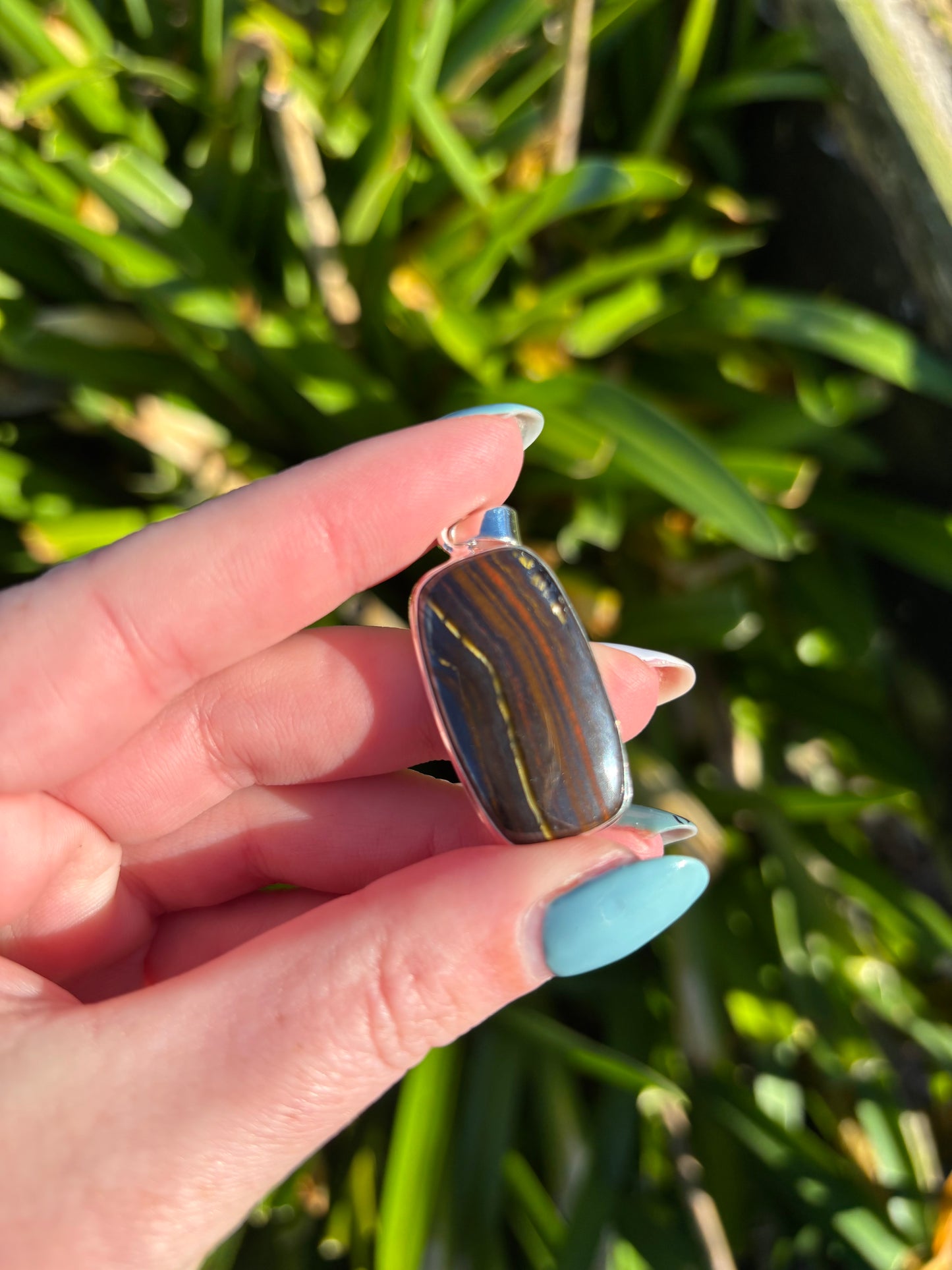 Tigers Iron | Polished Sterling Silver Pendant B