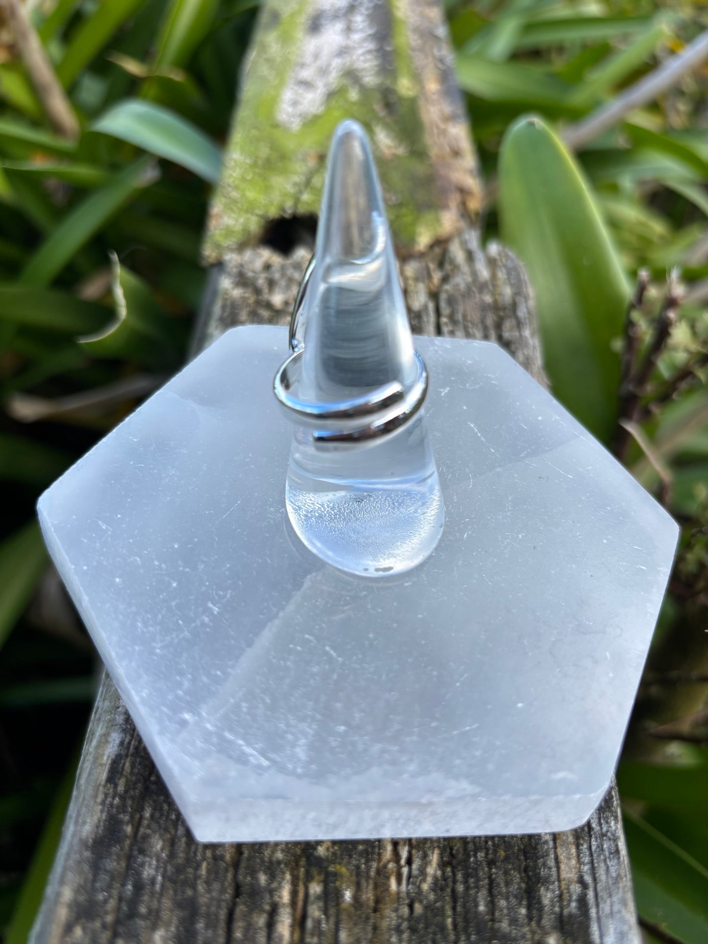 Seraphinite | Polished Sterling Silver Adjustable Ring A