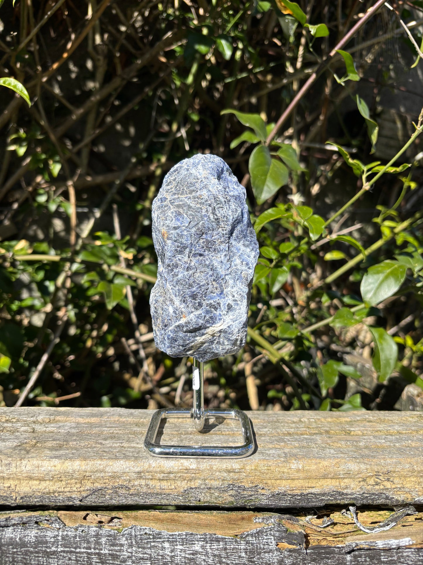Sodalite Rough On Metal Stand A